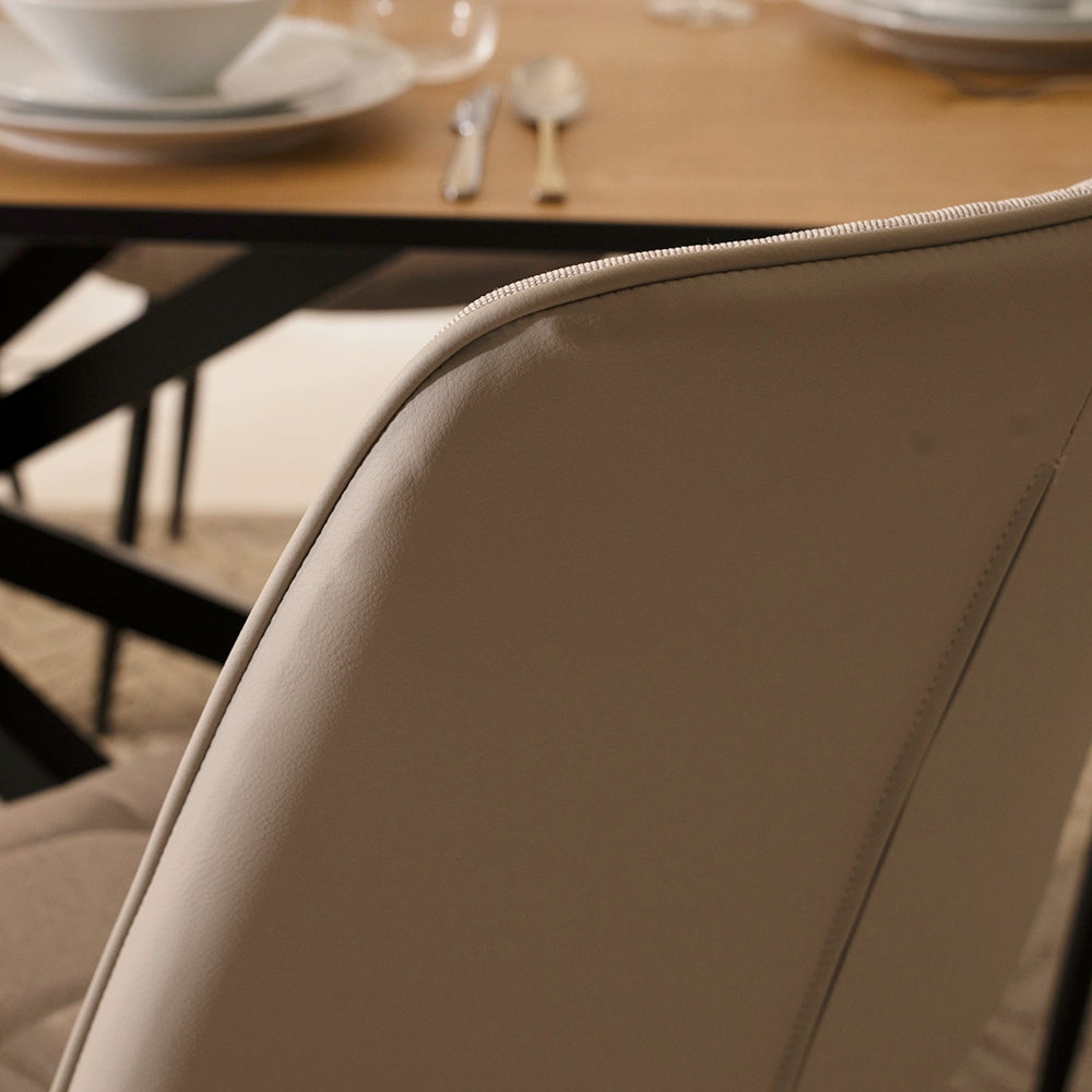 6-Seater Dining Set – Oak & Grey