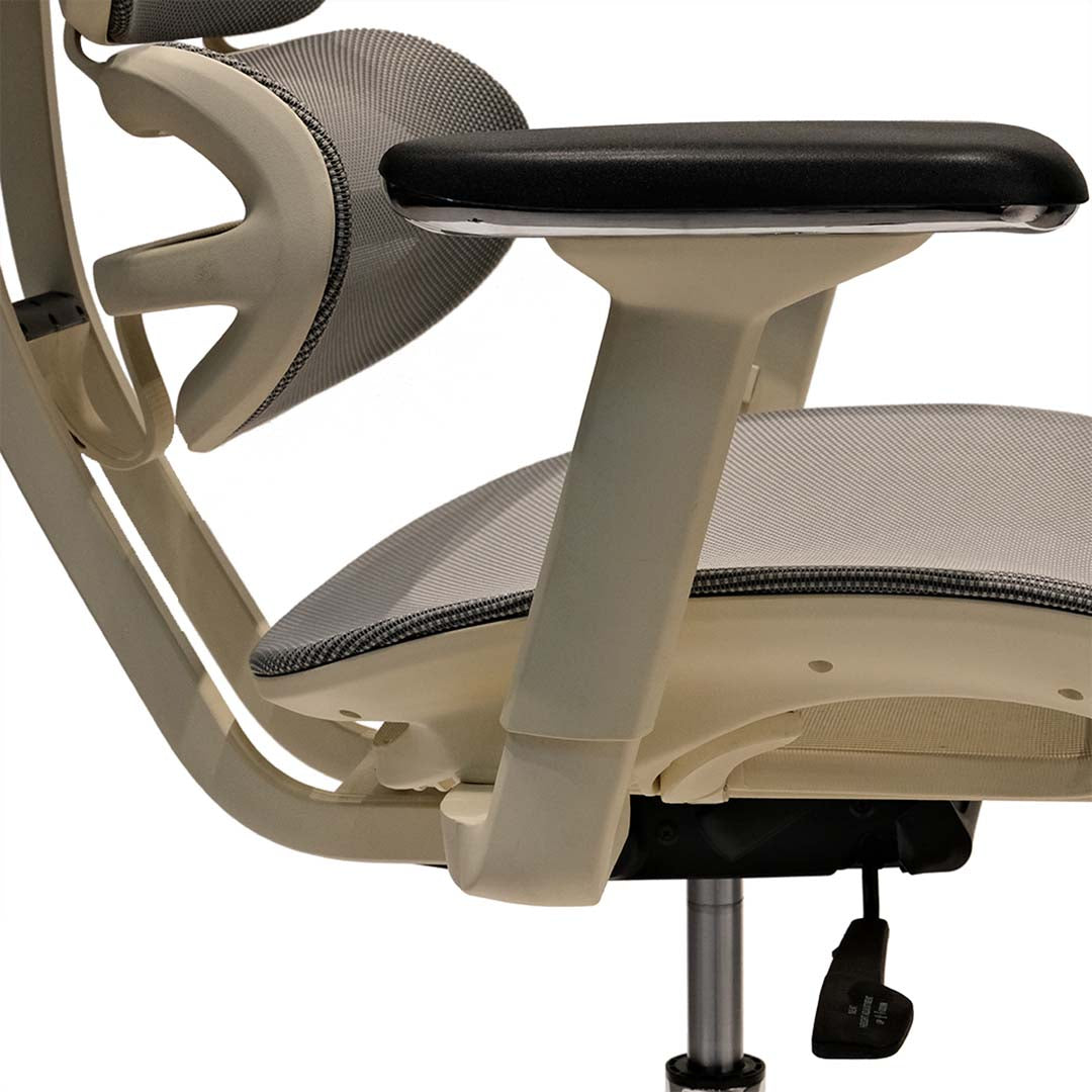 Low Back Medicated Office Chair With Lumbar Support And Height Adjustable - Grey-GCC Home Center