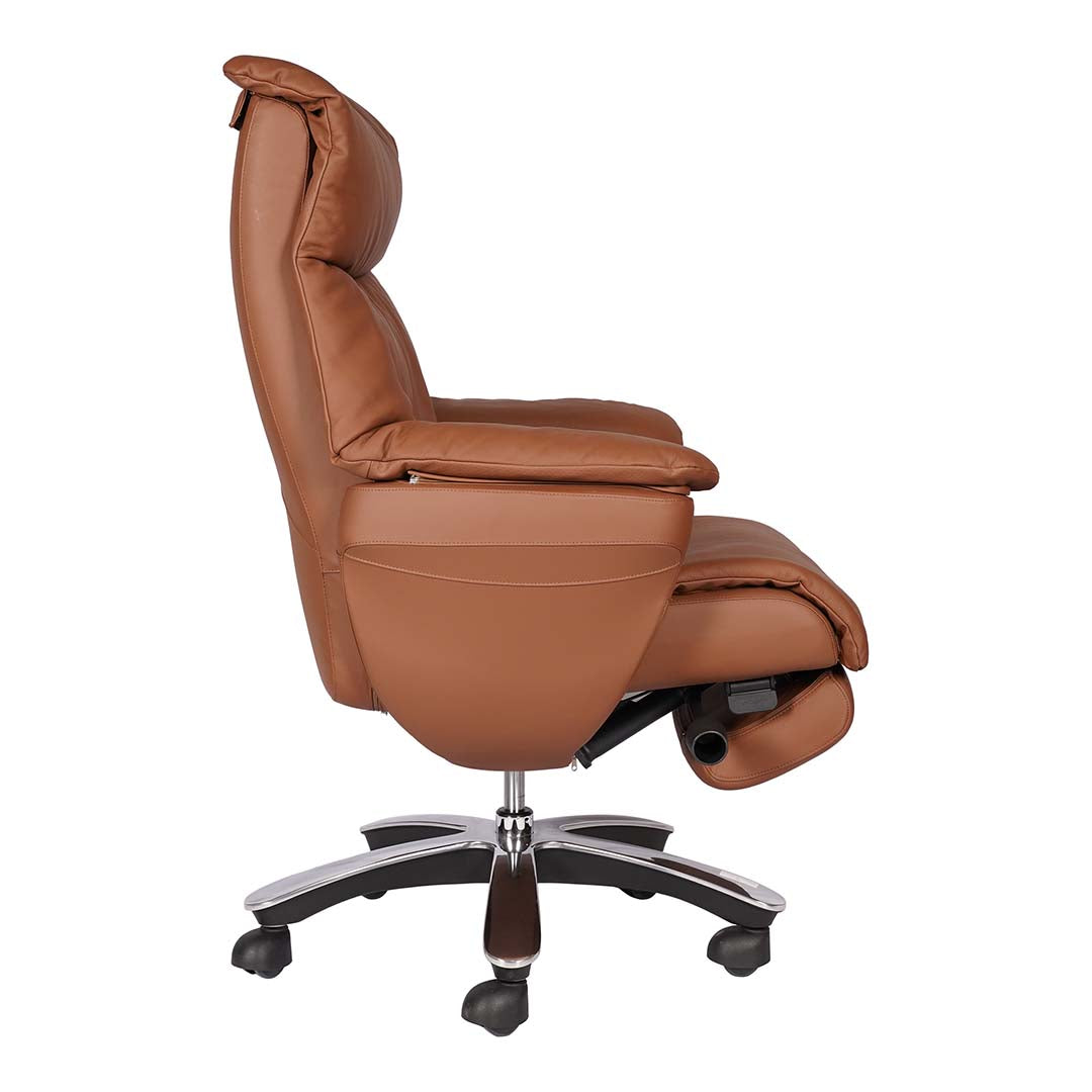 Executive High Back Leather Office Chair With Lumbar Support, Sofa Chair-GCC Home Center