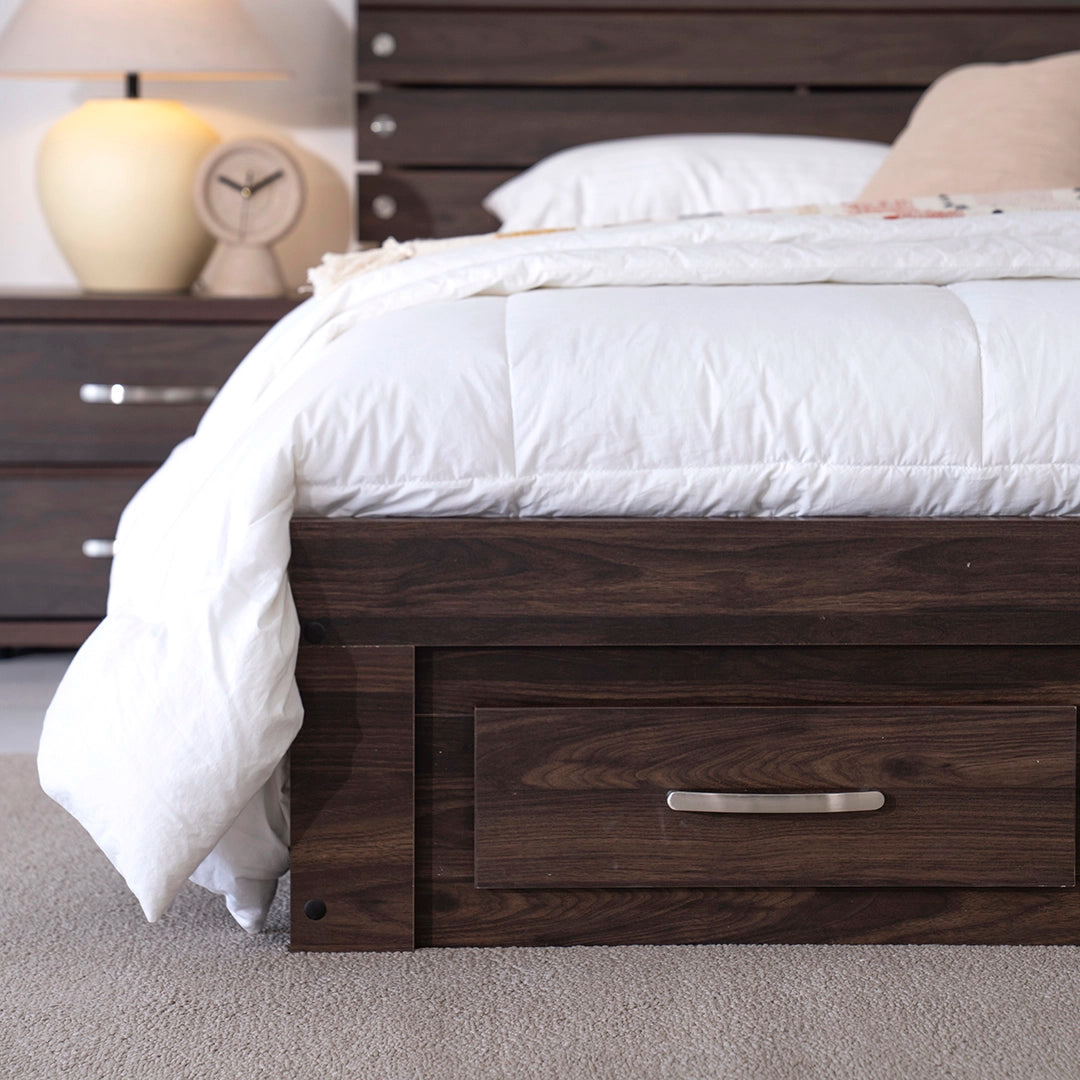 High-Quality Bed with Drawers And Headboard