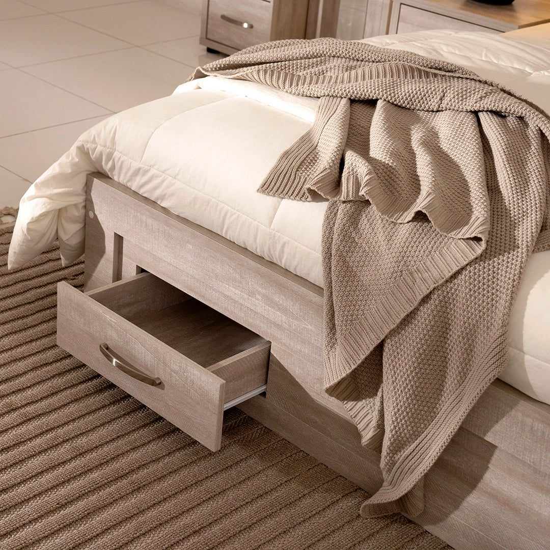 High-Quality Bed with Drawers And Headboard