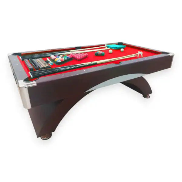 Caesar 8ft Professional Pool Table with 2 Storage Benches
