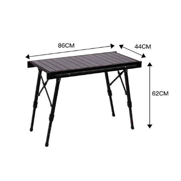 Foldable Camping Table with Adjustable Height