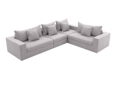 Top Quality Living Room Corner Sofa Set, L-Shaped Sectional Sofa with Solid Wood Frame & High-Density Foam