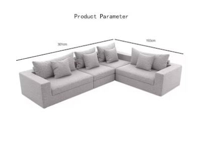 Top Quality Living Room Corner Sofa Set, L-Shaped Sectional Sofa with Solid Wood Frame & High-Density Foam