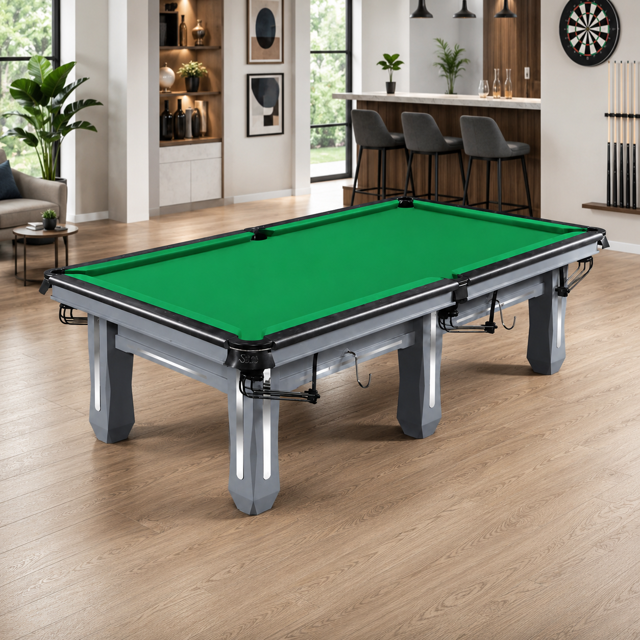 9ft 9-6 SM “Dragon” Chinese 8-Ball Billiard Table with 25mm Slate Top