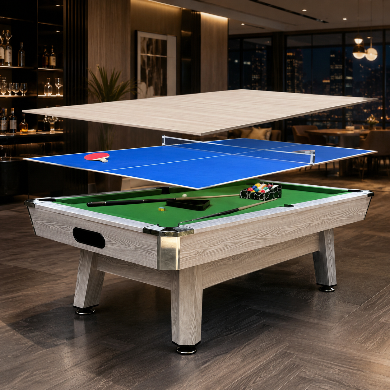 Billiard Table 8FT Indoor 3 in 1 Multi Functional Billard Pool Table Solid Wood Marble Slate Snooker High Quality Billiard Tables
