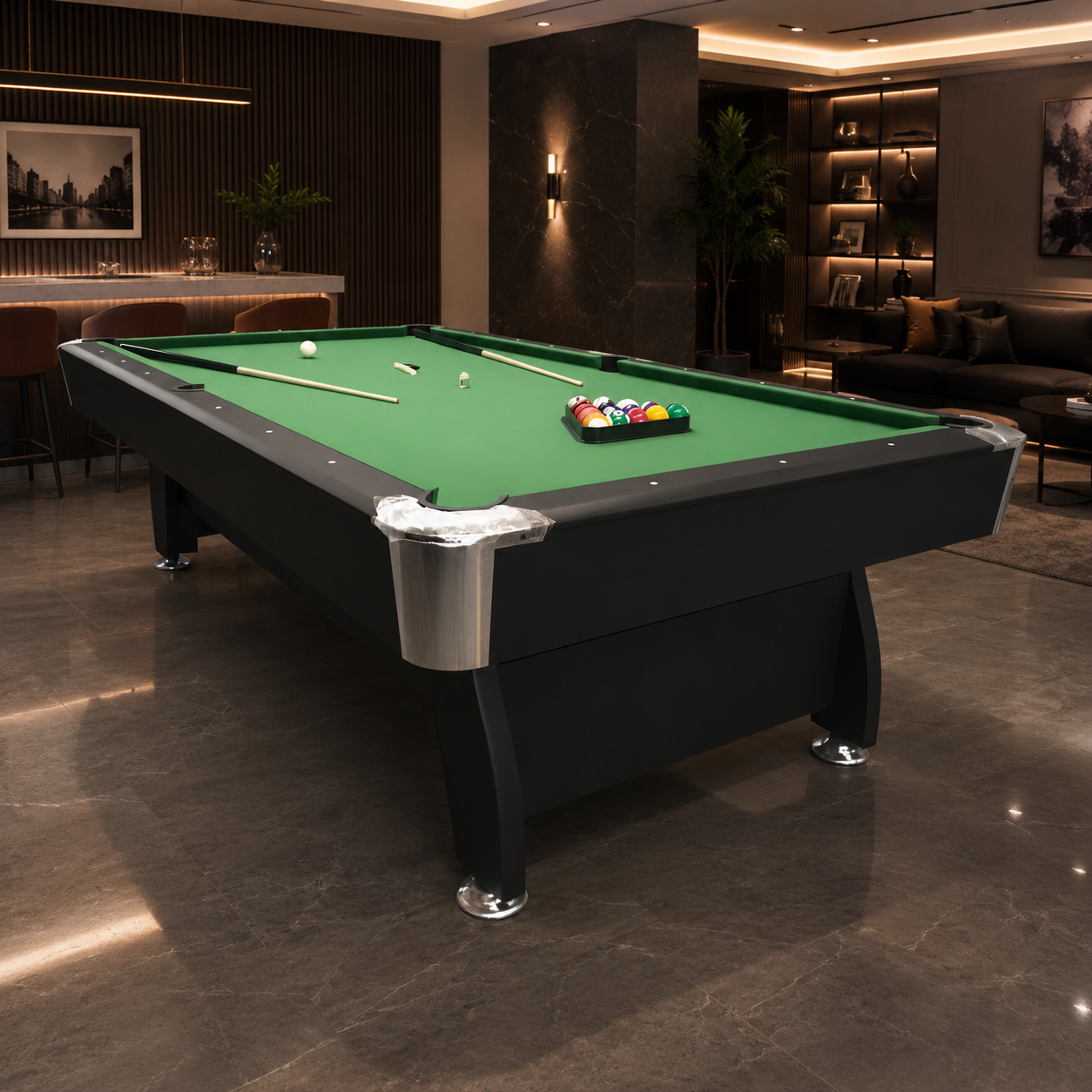 Billiard Table 9ft Wooden Design - Green