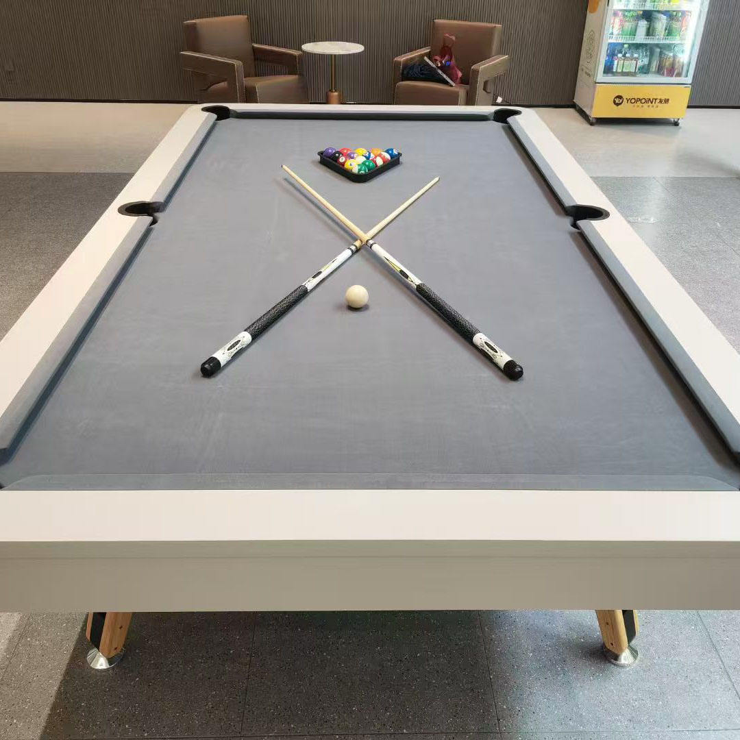 7-ft 3 IN 1 Professional Billiard Pool Tables with Full Accessory Pool Table with Table Tennis Top - White with Grey Felt