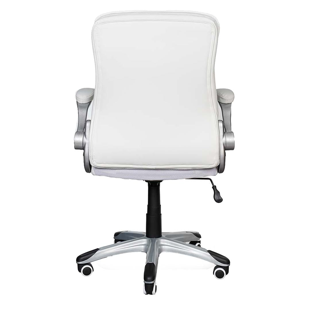 PU Leather Low Back Office Chair With Height Adjustable And Arm Rest-GCC Home Center