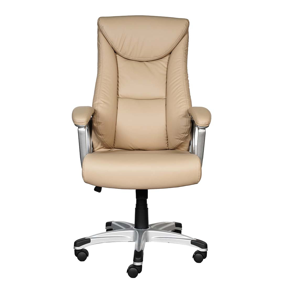 PU leather High Back Office Chair With Height Adjustable and Swivel Wheels-GCC Home Center