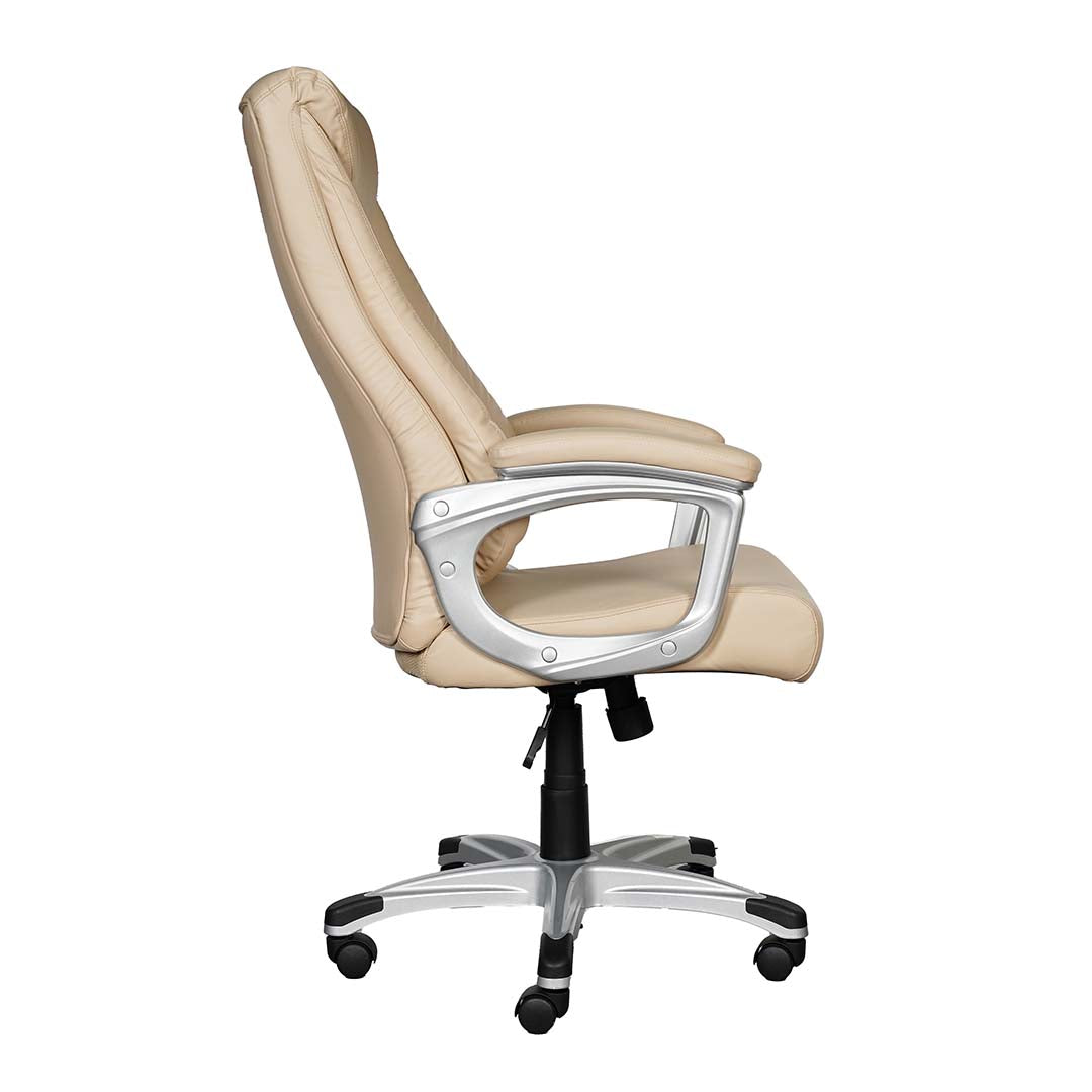 PU leather High Back Office Chair With Height Adjustable and Swivel Wheels-GCC Home Center