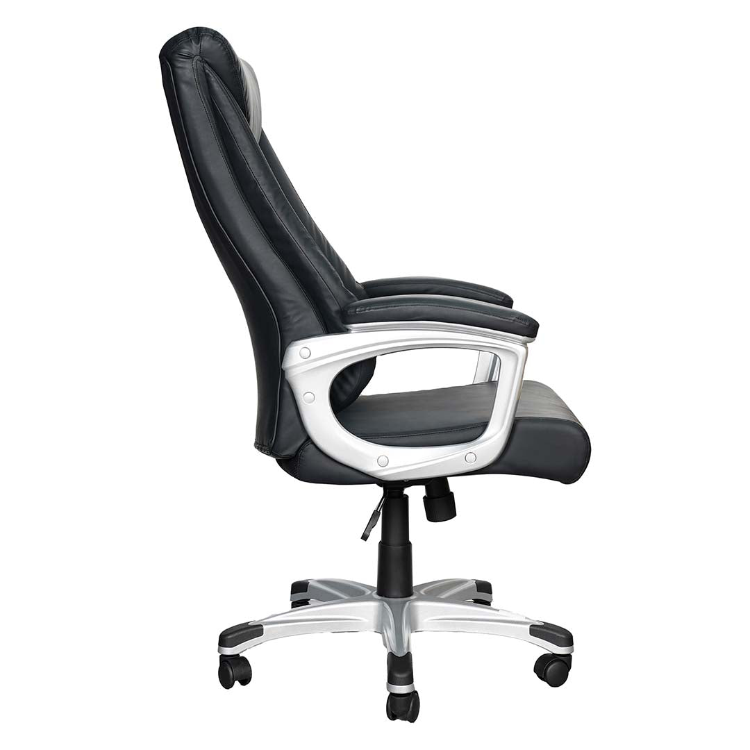 PU leather High Back Office Chair With Height Adjustable and Swivel Wheels-GCC Home Center