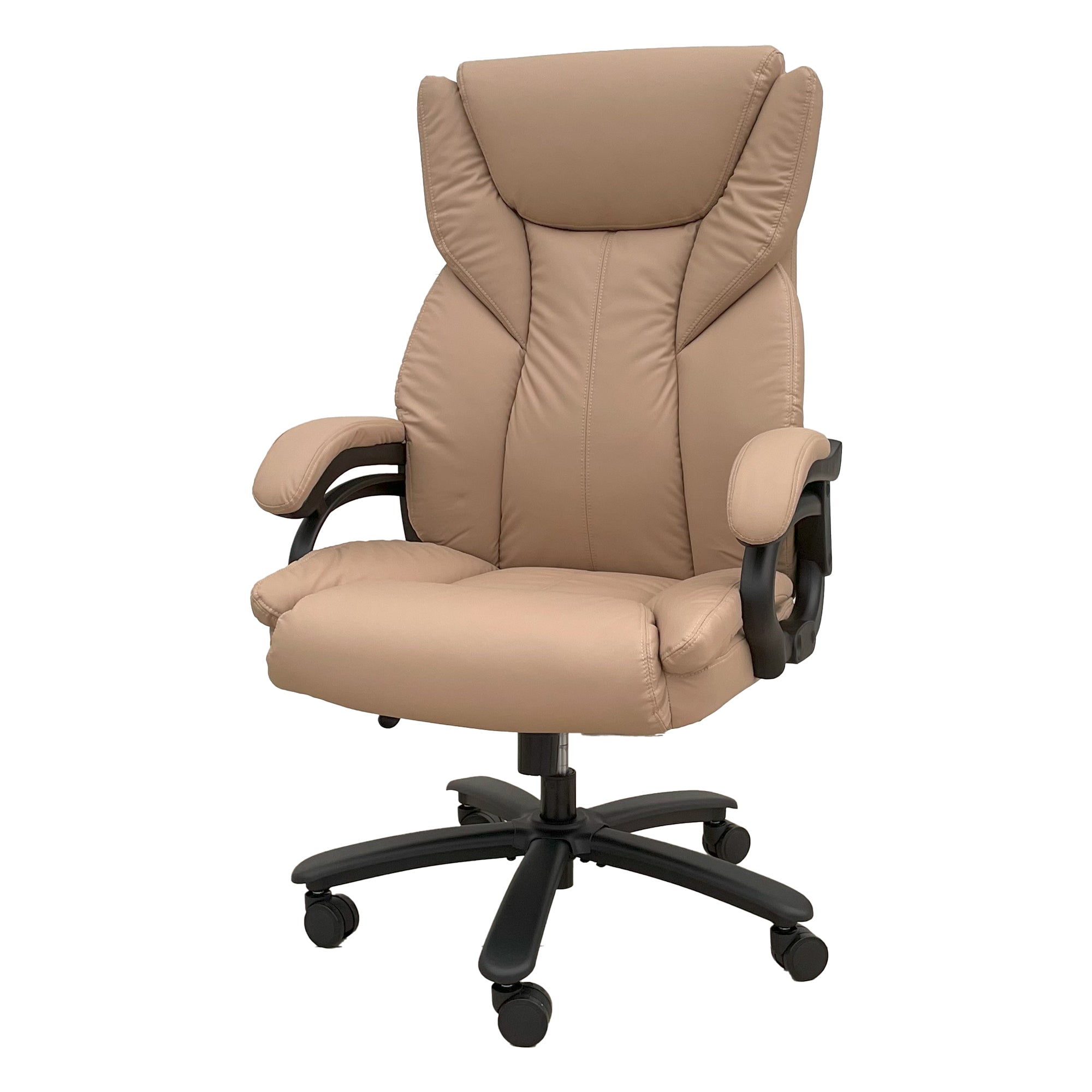 Luxury PU leather High Back Office Chair With Height Adjustable, Cushioned and Swivel Wheels-GCC Home Center