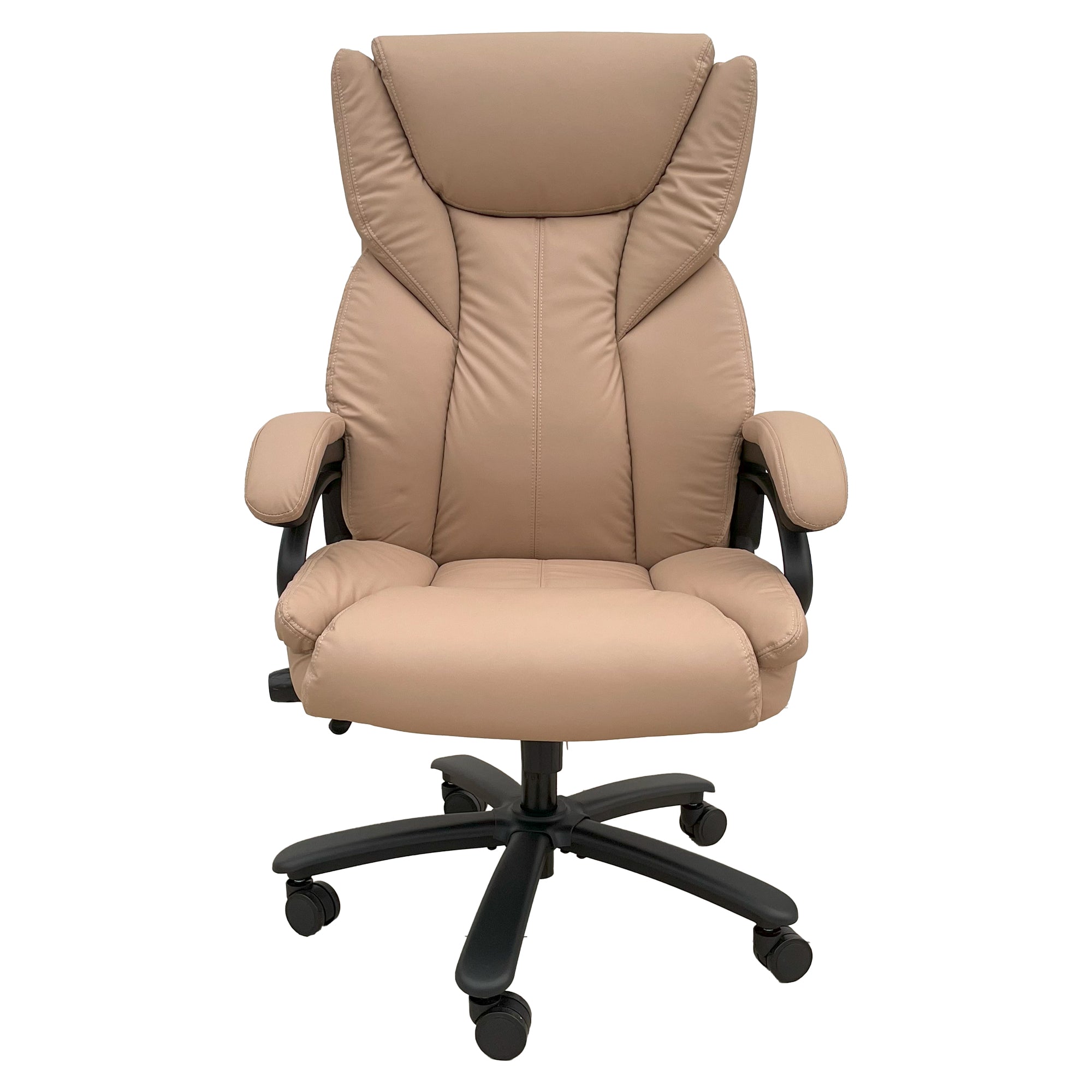 Luxury PU leather High Back Office Chair With Height Adjustable, Cushioned and Swivel Wheels-GCC Home Center