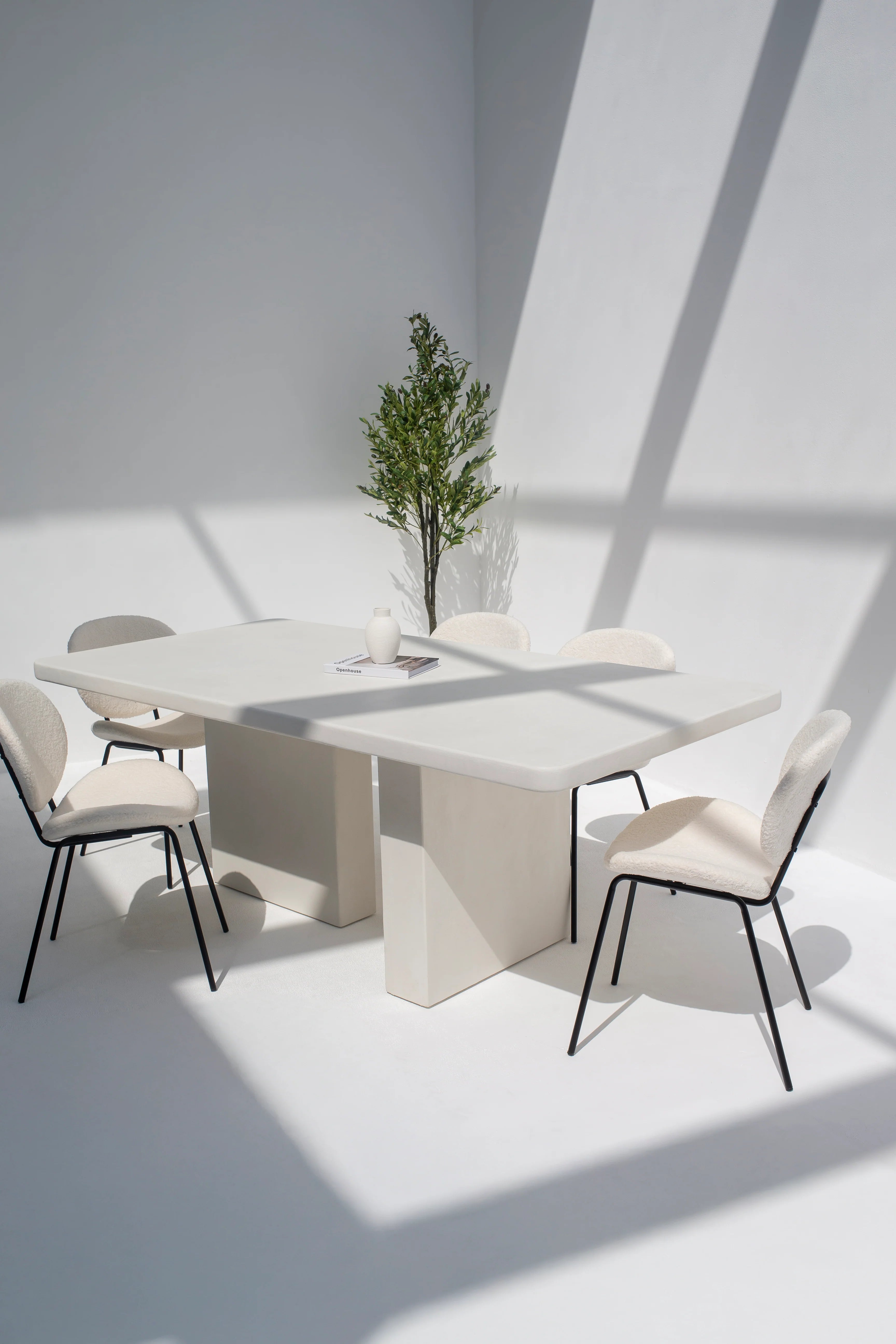 Santorini Micro Concrete Dining Table-GCC Home Center