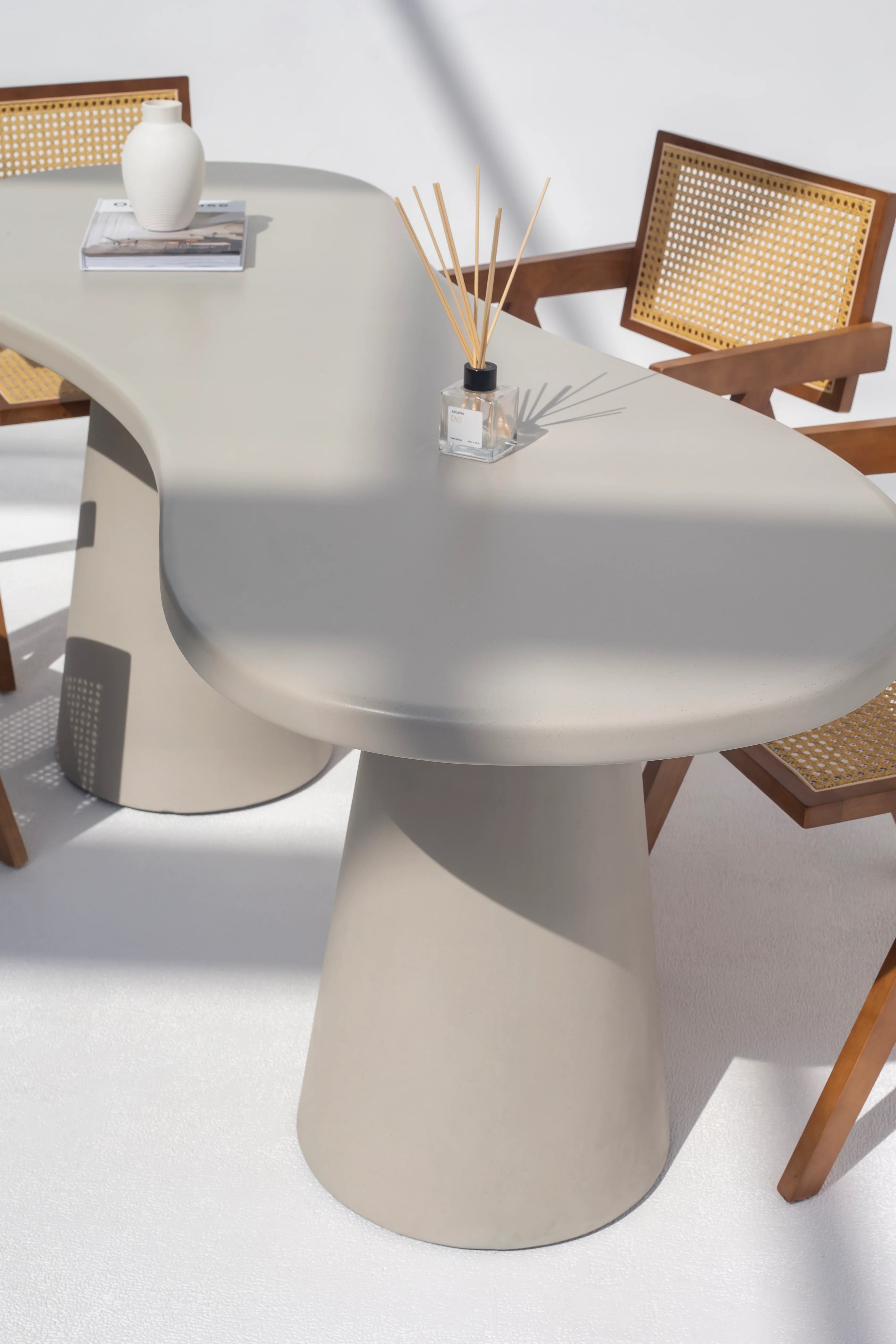 Plaza Gray Concrete Dining Table-GCC Home Center