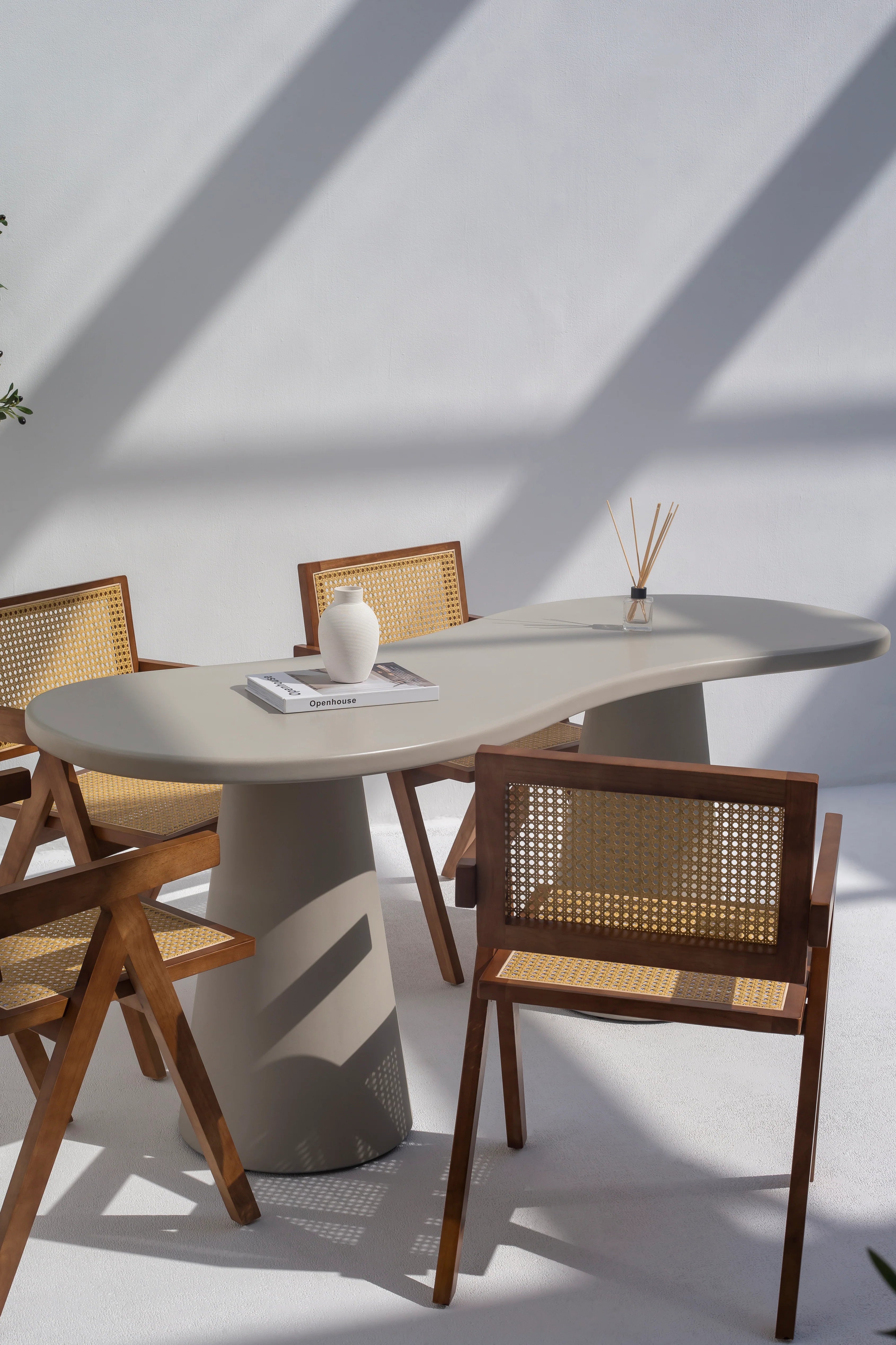 Plaza Gray Concrete Dining Table-GCC Home Center