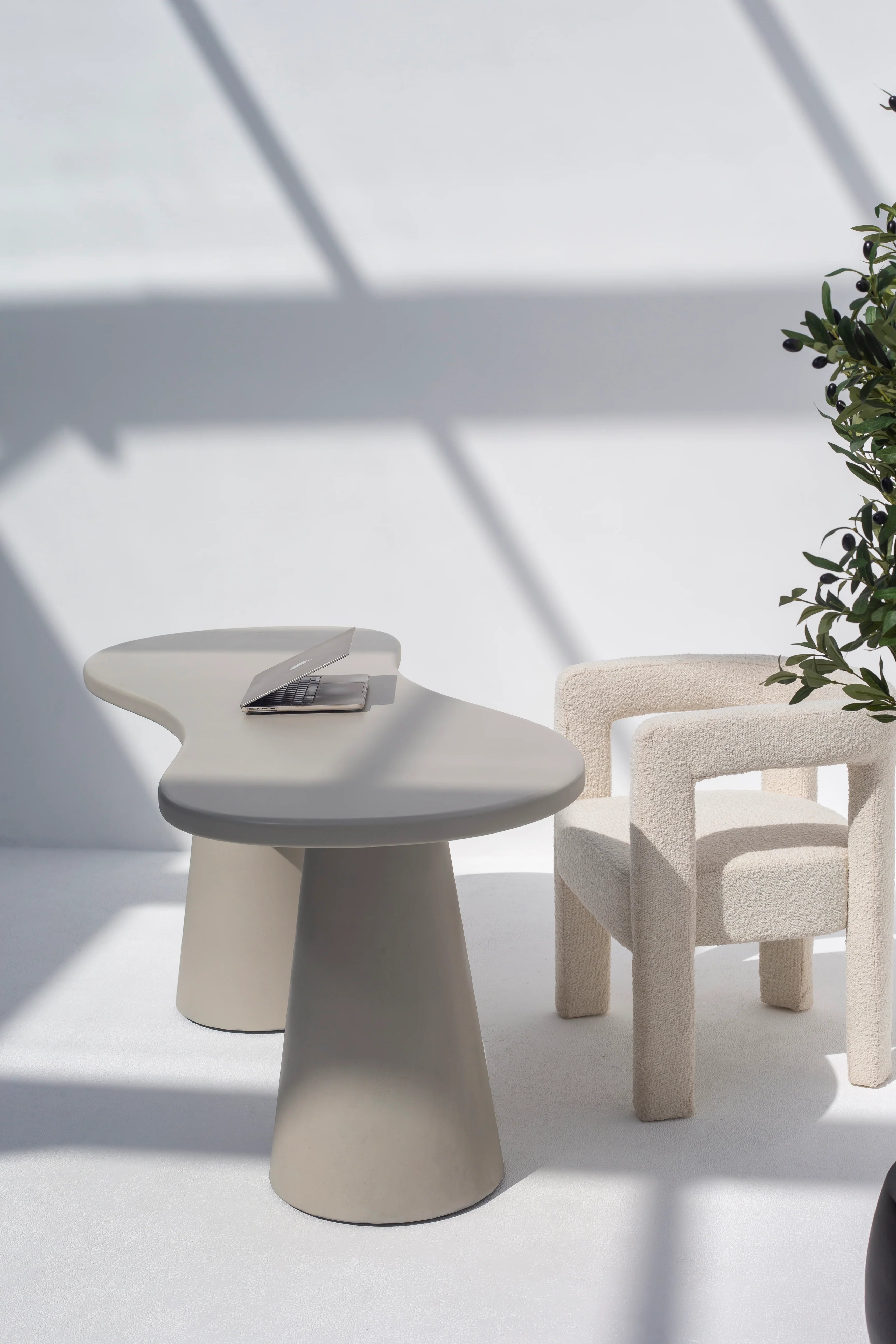 Plaza Gray Concrete Dining Table-GCC Home Center