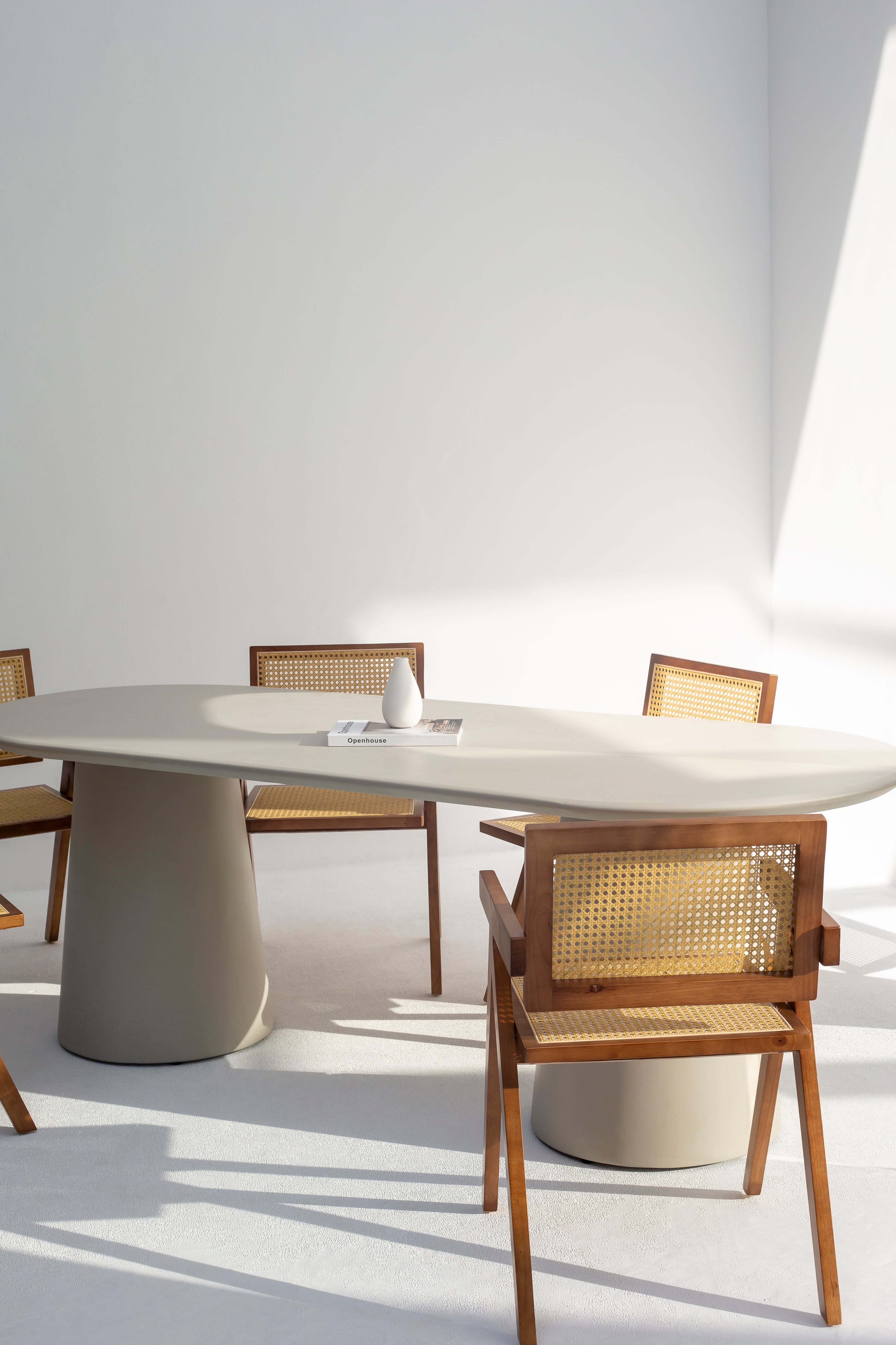 Dolce Concrete Dining Table With a Matte Finish-GCC Home Center