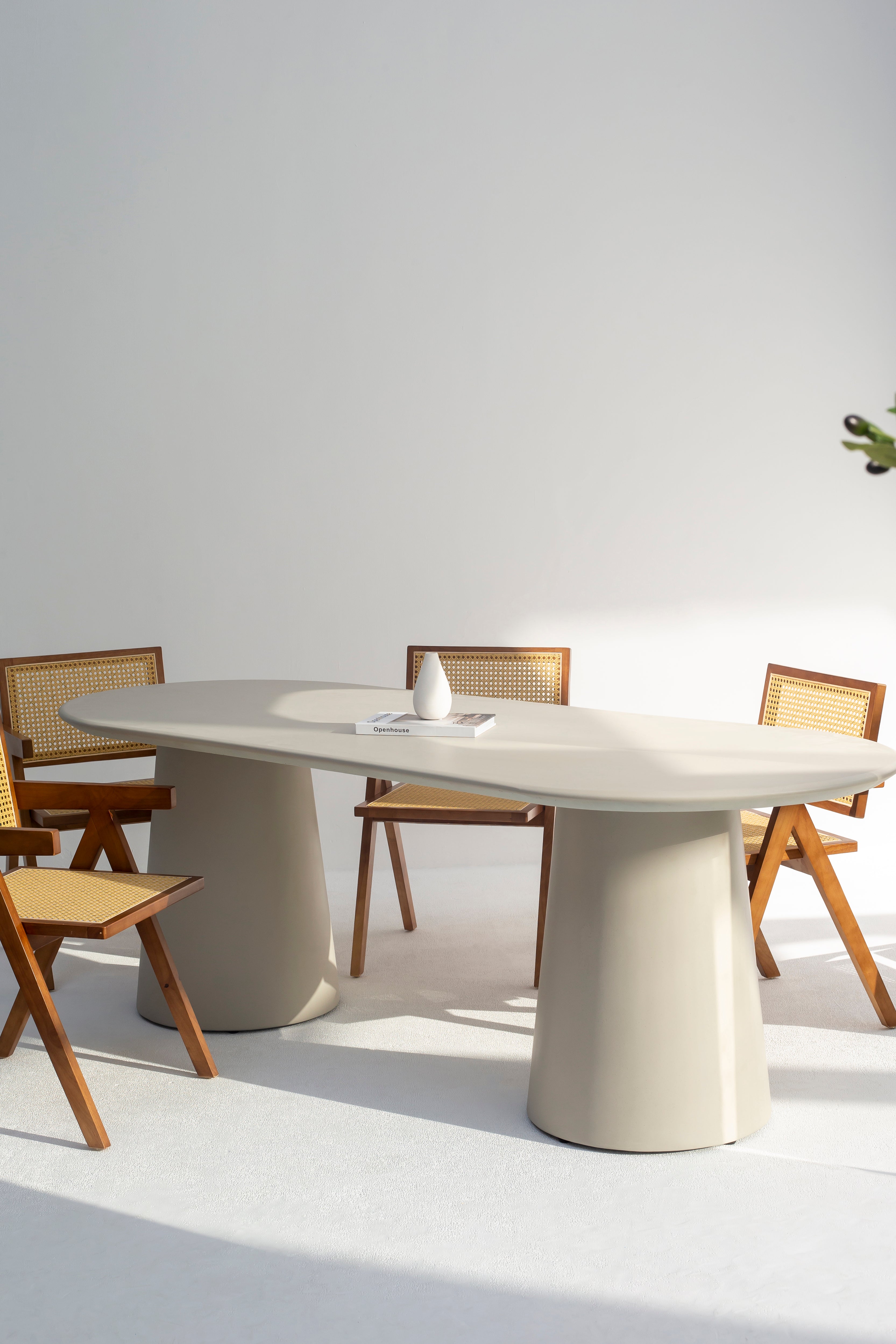 Dolce Concrete Dining Table With a Matte Finish-GCC Home Center