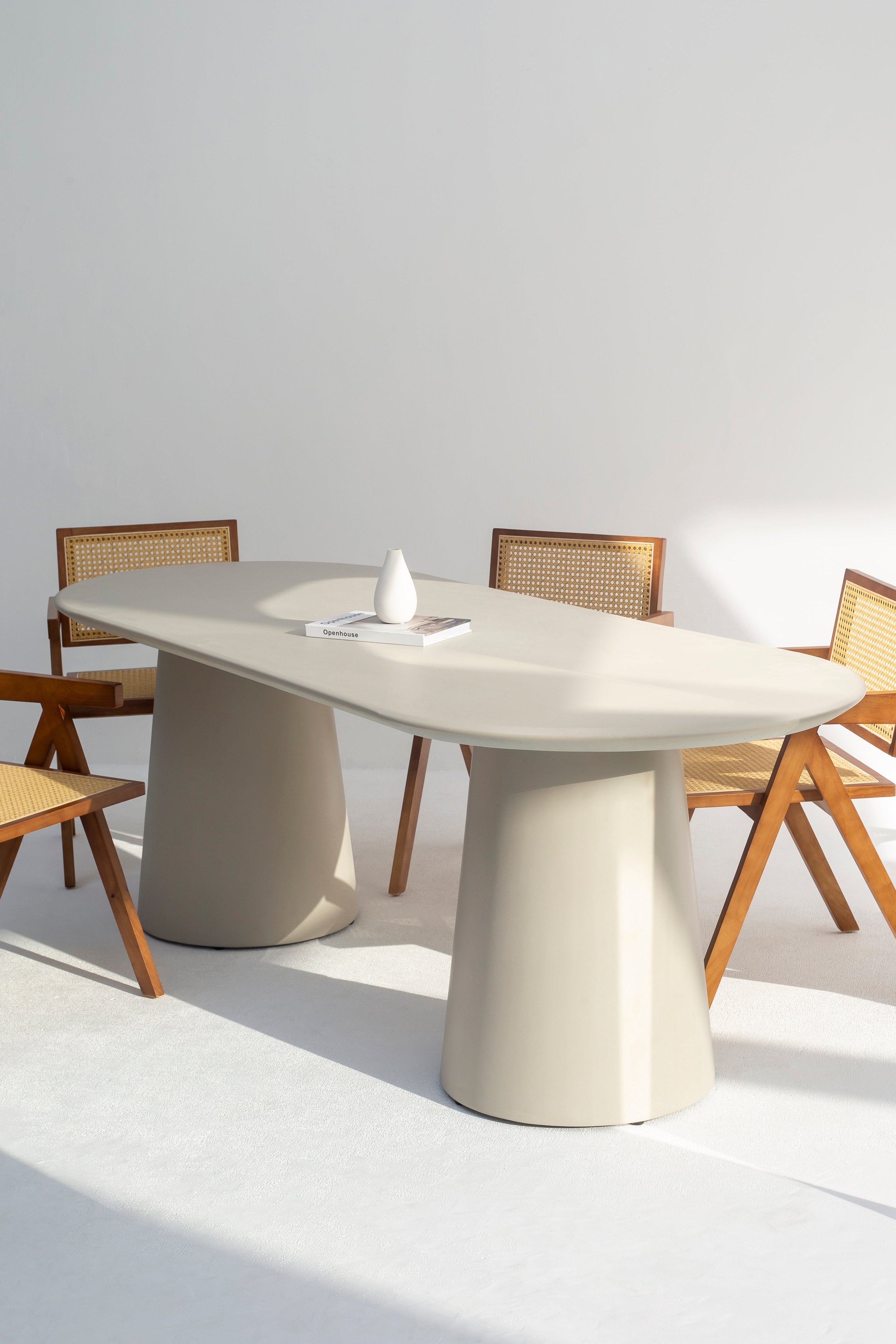 Dolce Concrete Dining Table With a Matte Finish-GCC Home Center