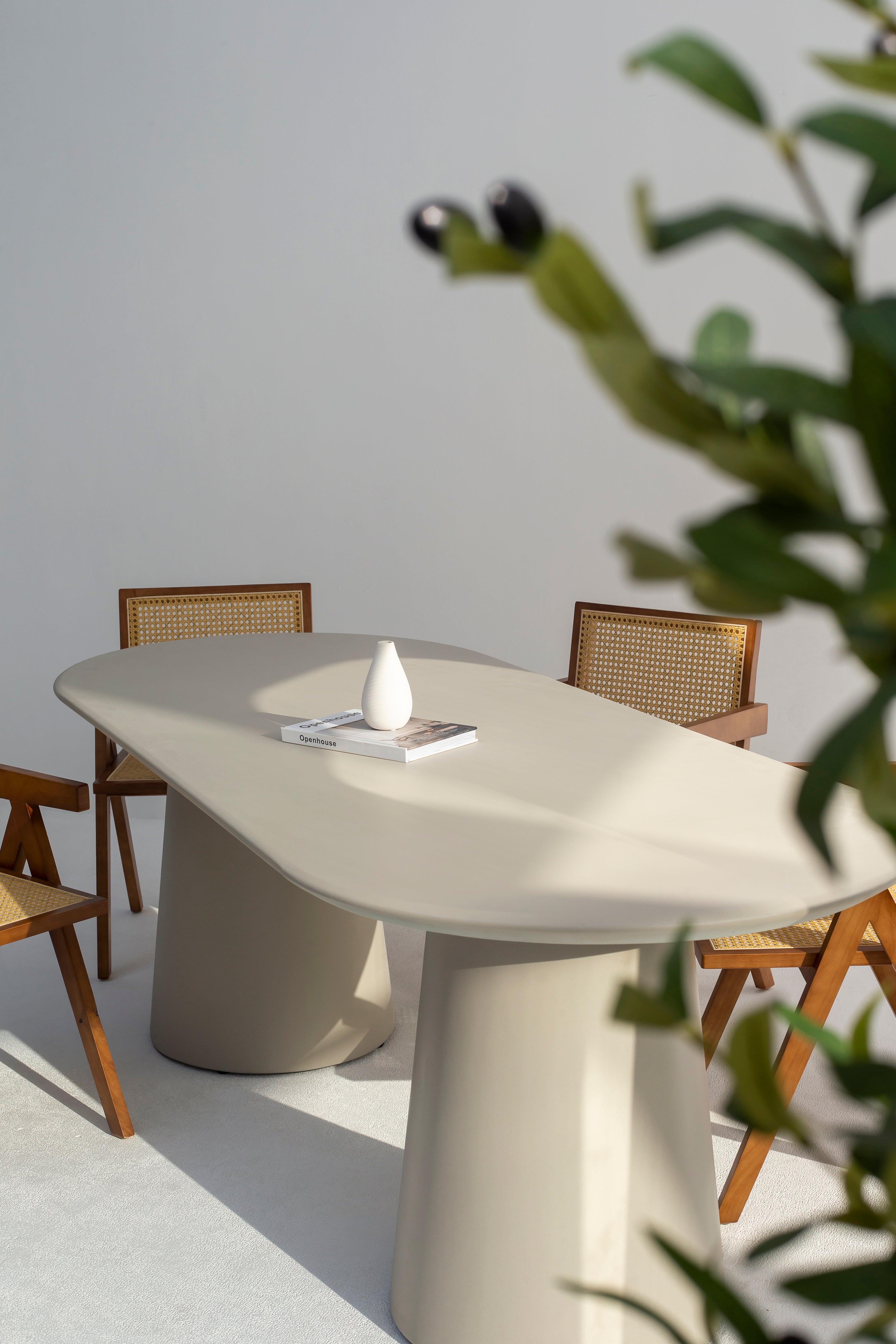 Dolce Concrete Dining Table With a Matte Finish-GCC Home Center