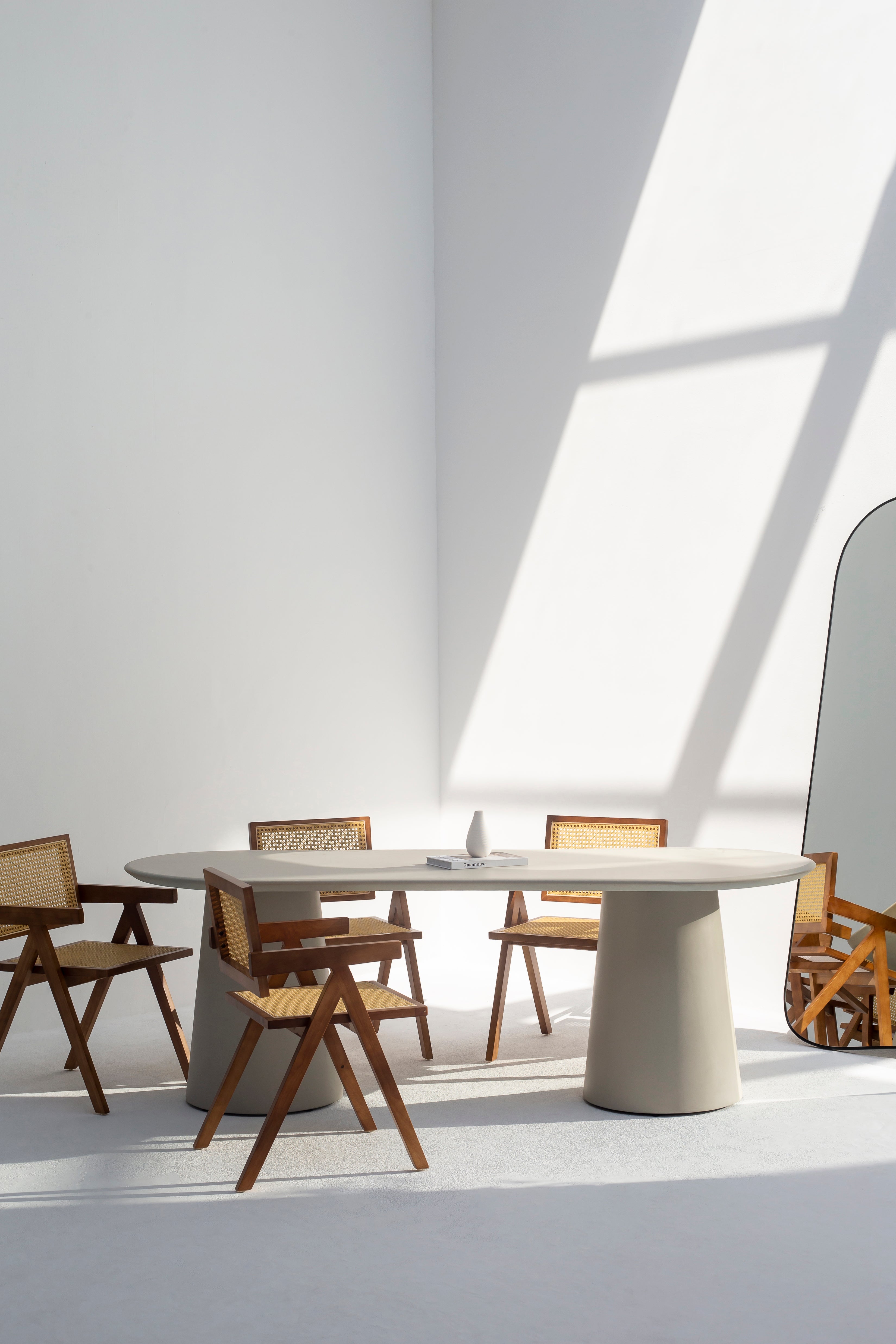 Dolce Concrete Dining Table With a Matte Finish-GCC Home Center
