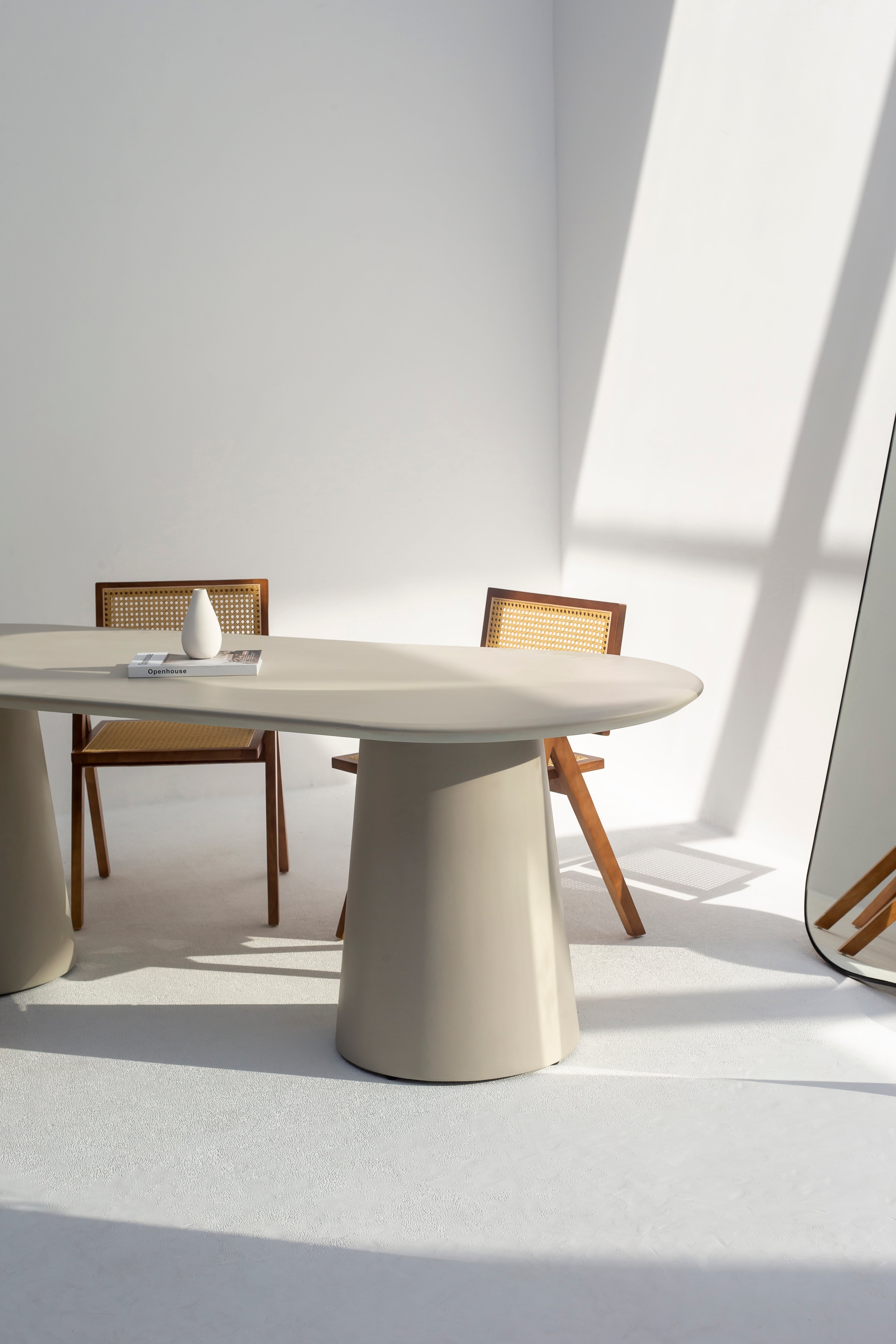 Dolce Concrete Dining Table With a Matte Finish-GCC Home Center