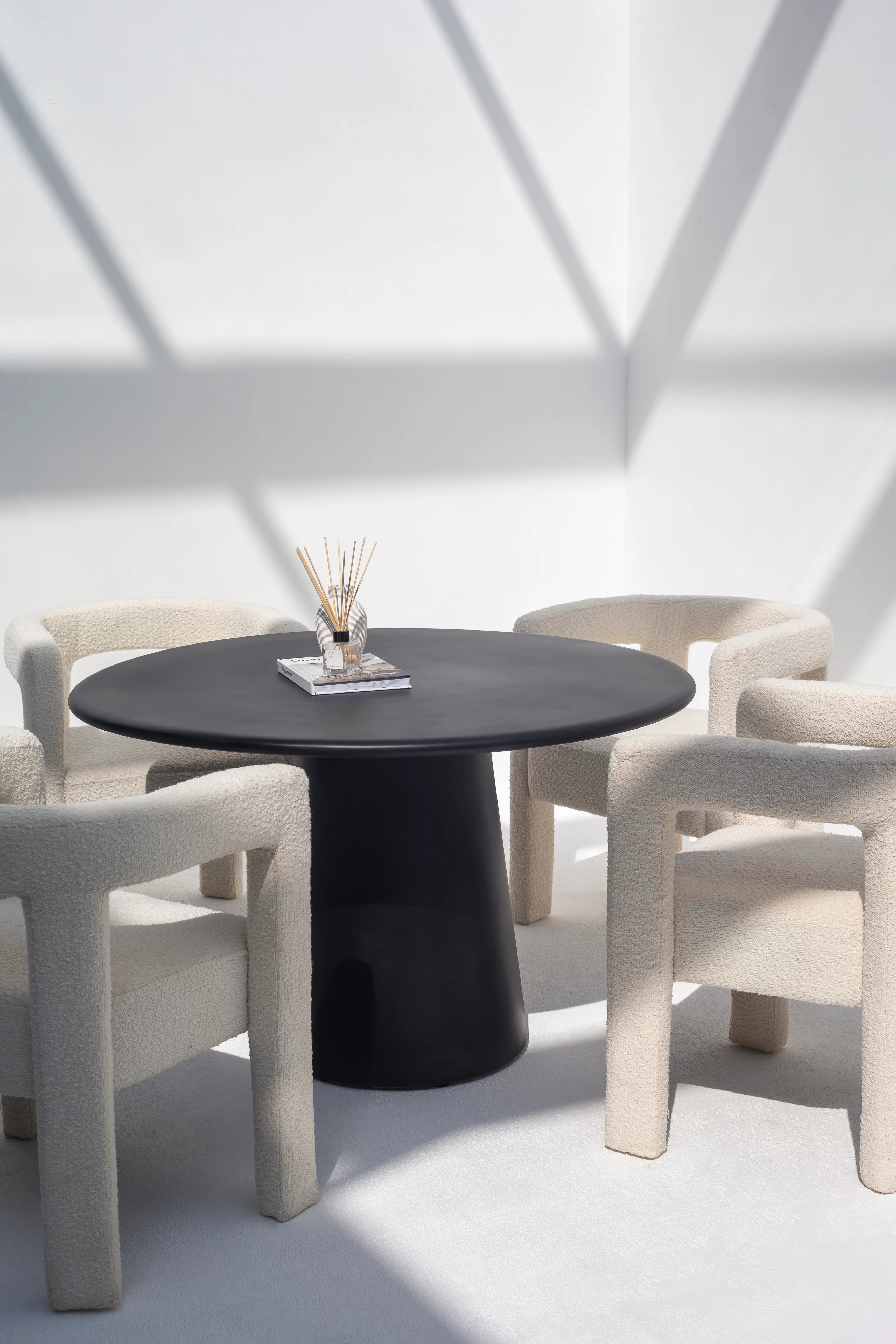 Clio Black Concrete Dining Table-GCC Home Center