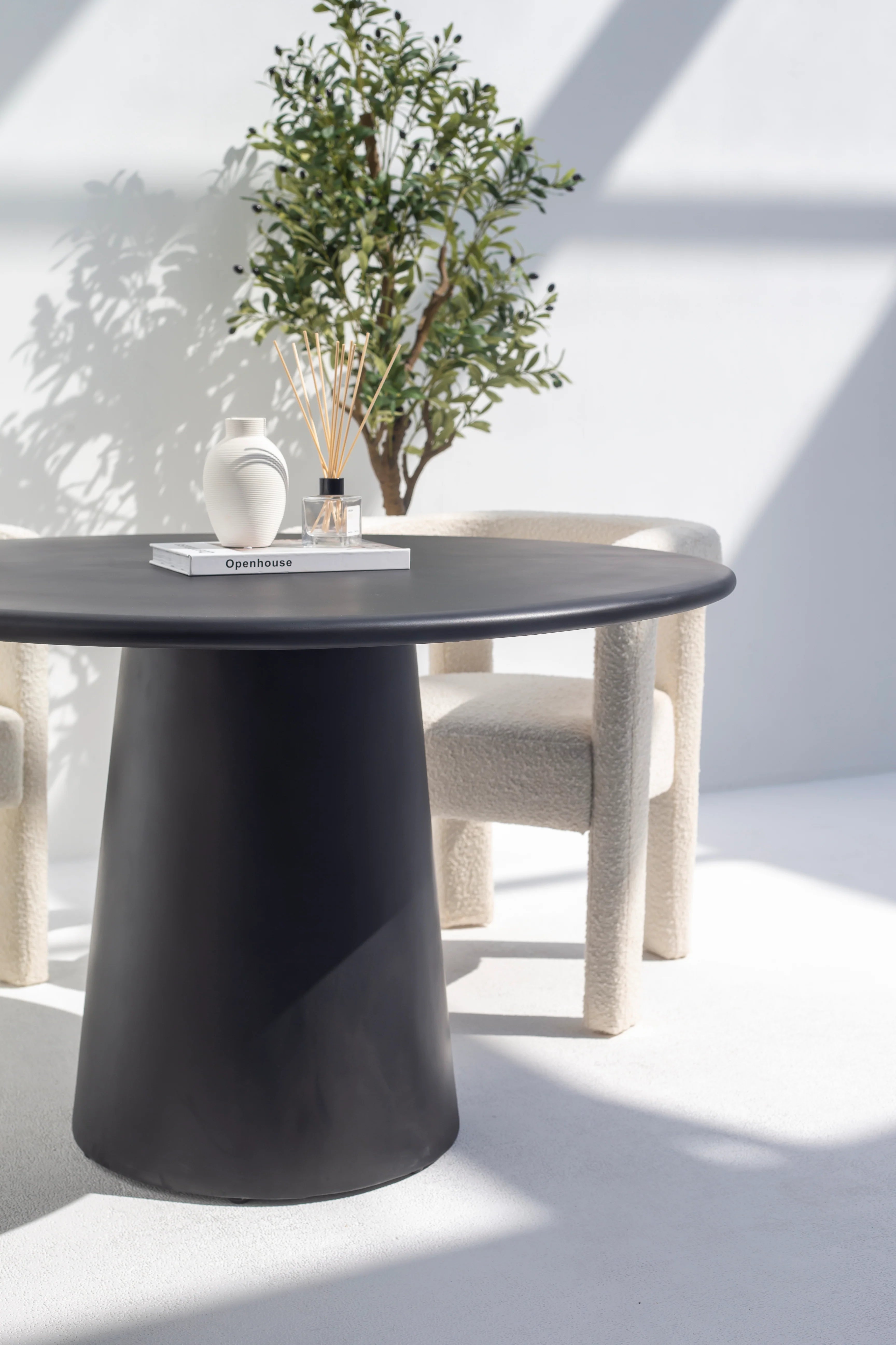 Clio Black Concrete Dining Table-GCC Home Center