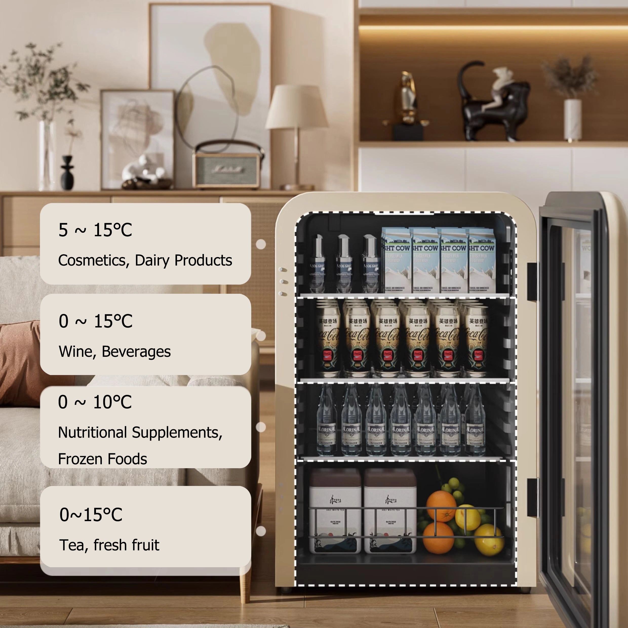 Ice Bar Household Living Room Refrigerator Office Small Ice Bar Tea Refrigerator