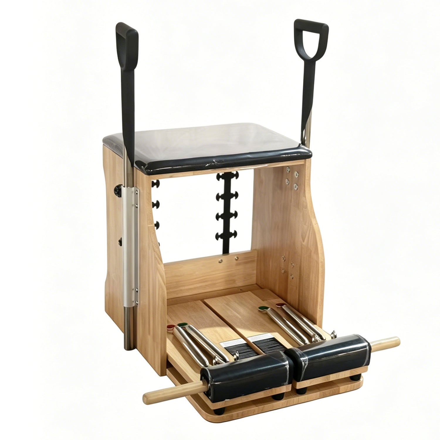 Wooden Pilates Chair – Compact Dual Handle Wunda Chair Yoga Pilates Split Pedal Stability Chair