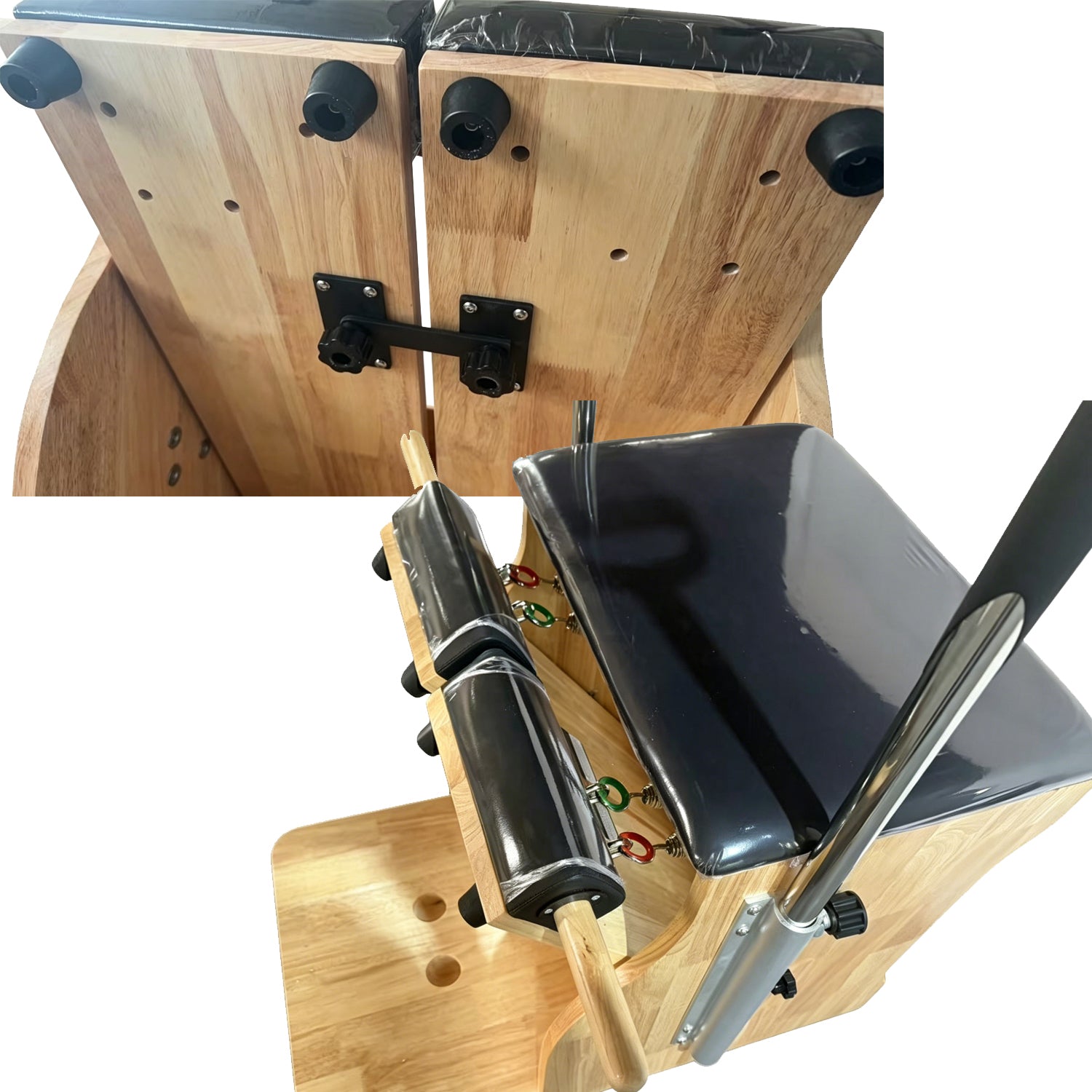 Wooden Pilates Chair – Compact Dual Handle Wunda Chair Yoga Pilates Split Pedal Stability Chair