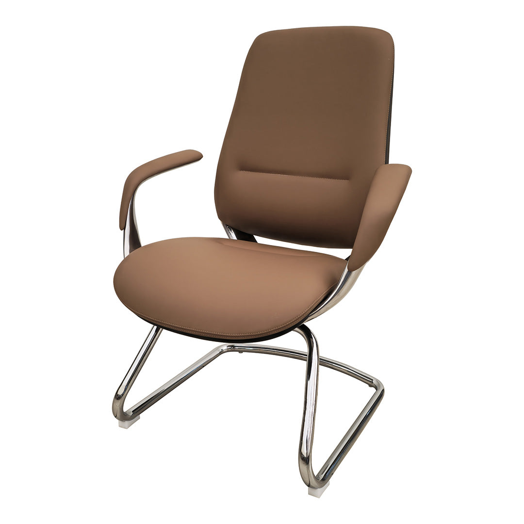 PU leather High Back Office Chair - Brown-GCC Home Center