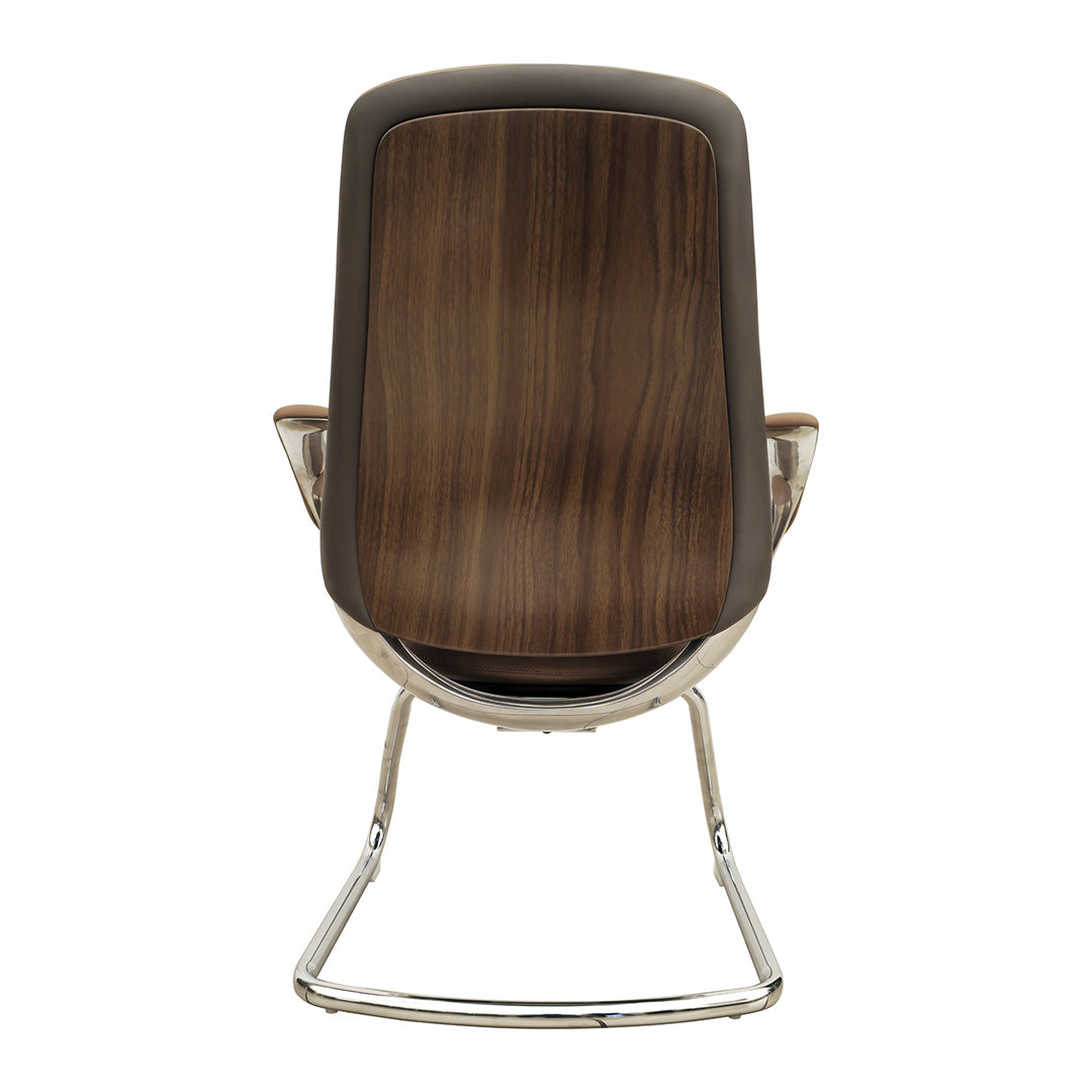 PU leather High Back Office Chair - Brown-GCC Home Center