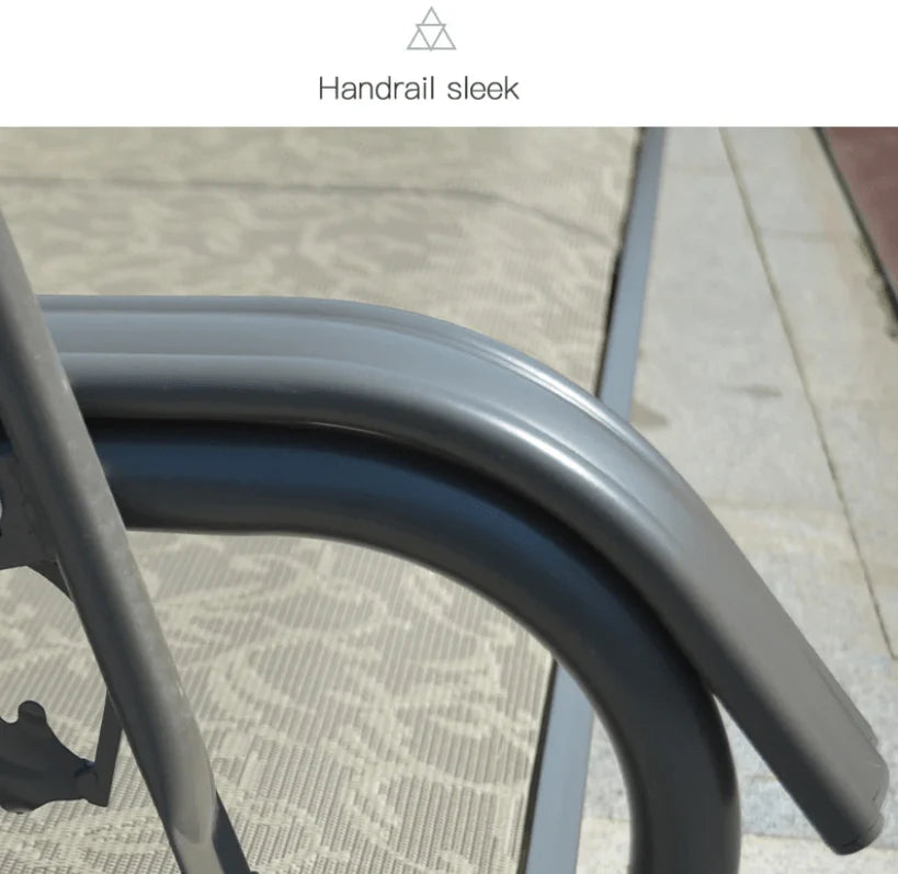 Outdoor Aluminum 3-Seater With Comfortable Cushion for Garden Balcony - Brown and Grey-GCC Home Center