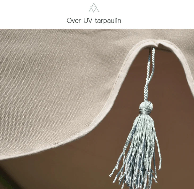 Outdoor Aluminum 3-Seater With Comfortable Cushion for Garden Balcony - Brown and Grey-GCC Home Center