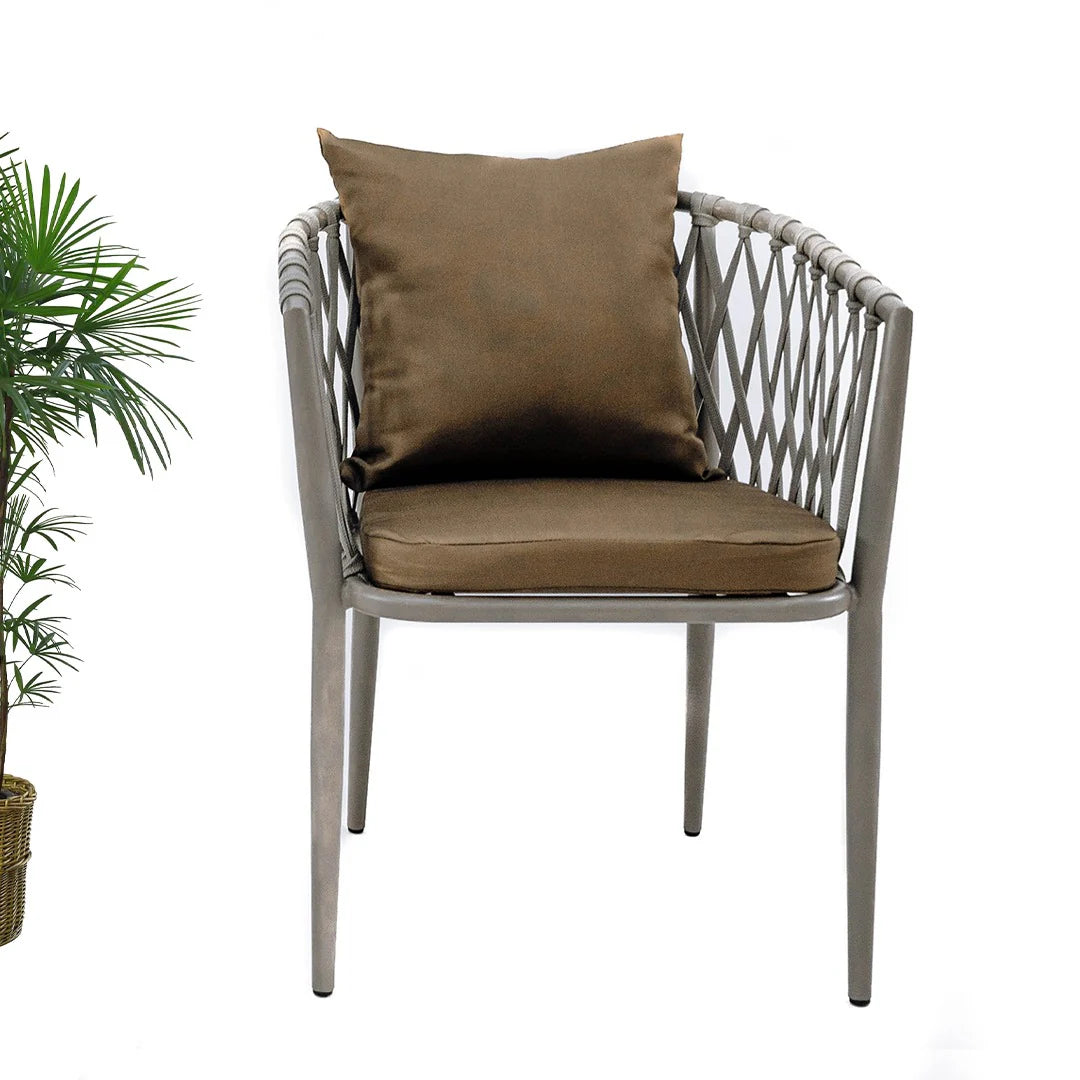 Aluminum & Rope Chair With Cushion-GCC Home Center