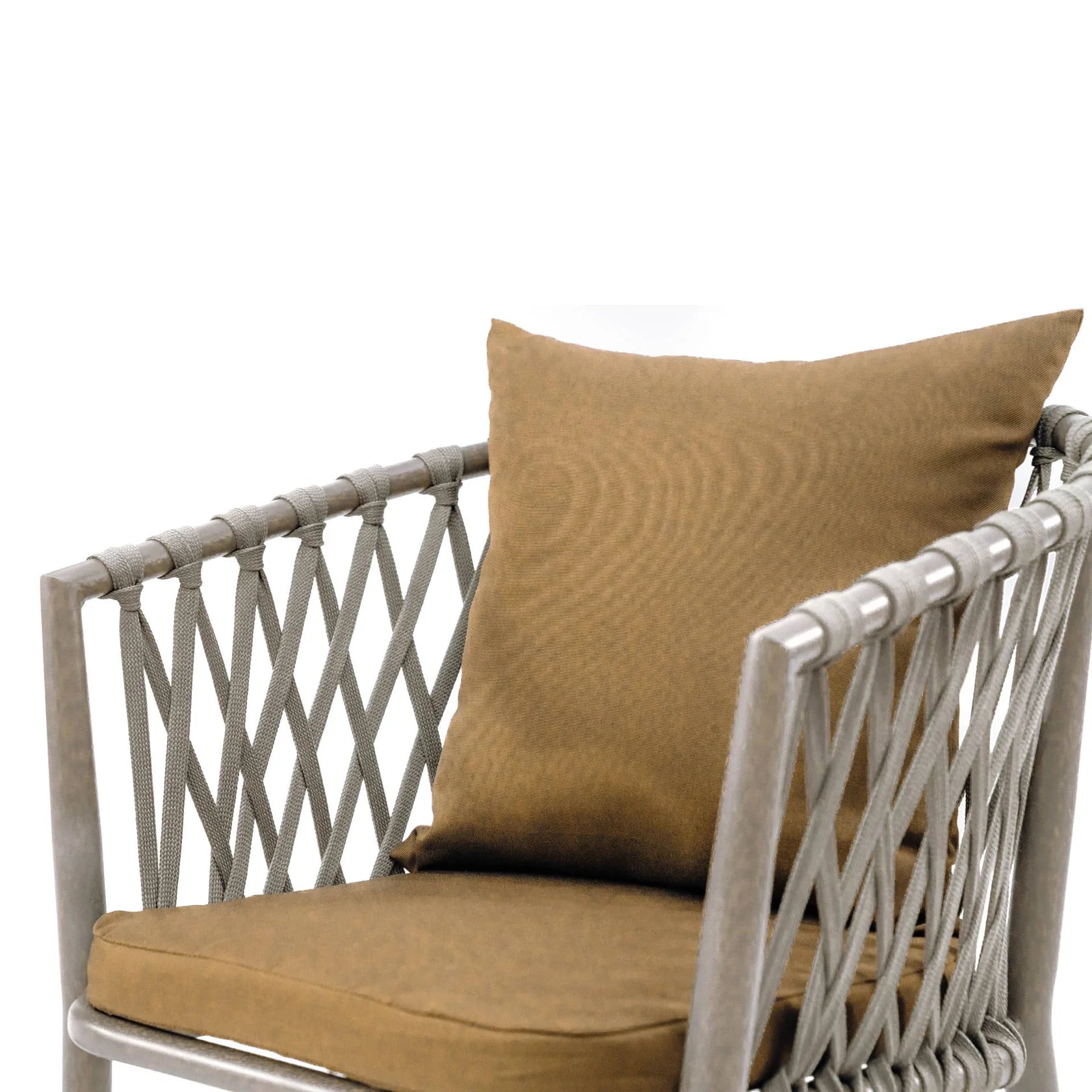 Aluminum & Rope Chair With Cushion-GCC Home Center