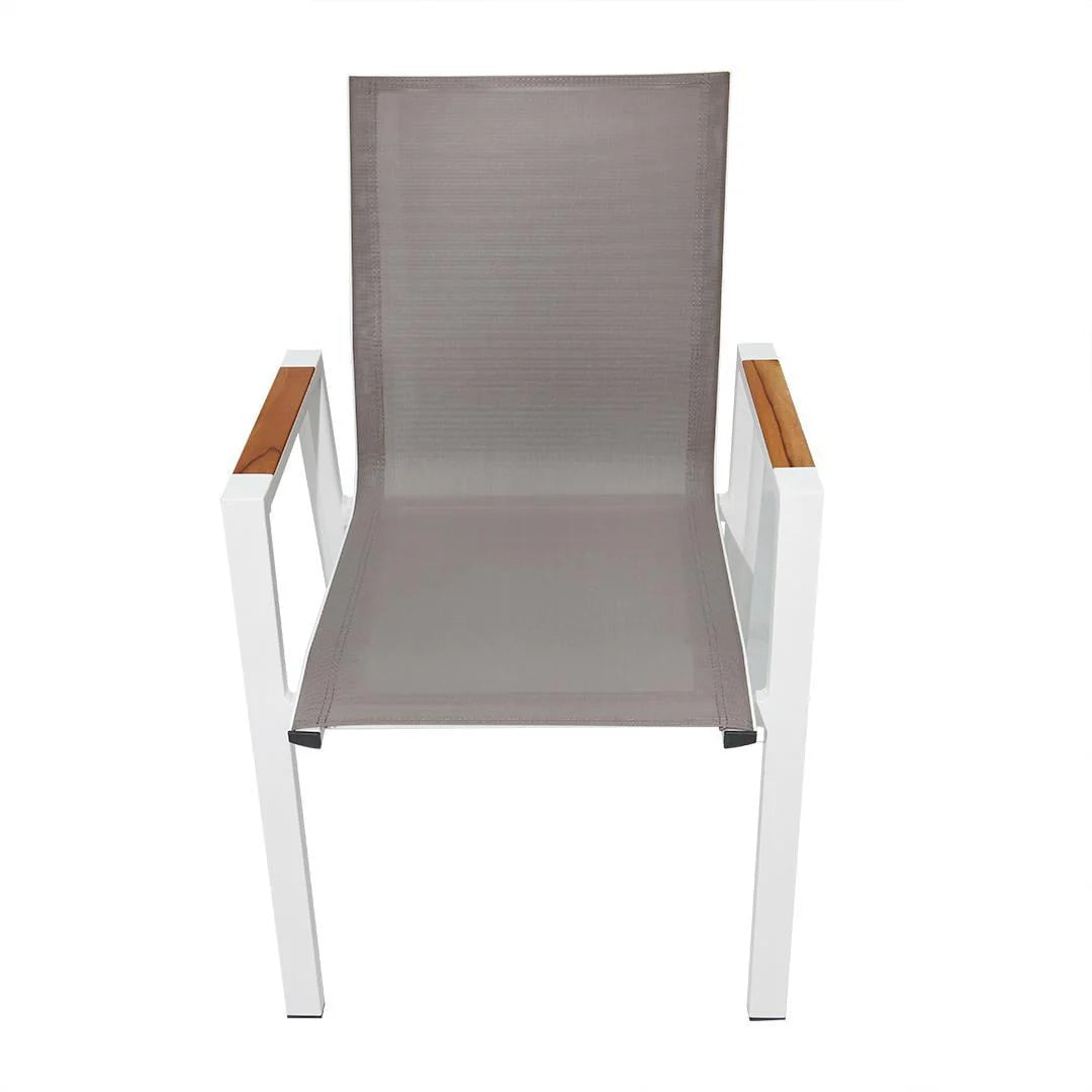 Aluminum Alloy Frame Polyester Back Dining Chair-GCC Home Center