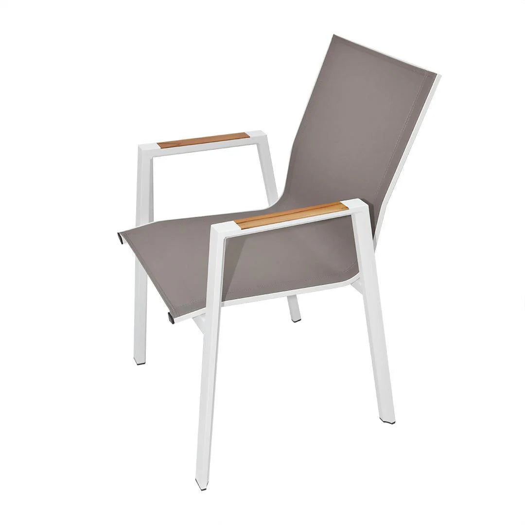 Aluminum Alloy Frame Polyester Back Dining Chair-GCC Home Center
