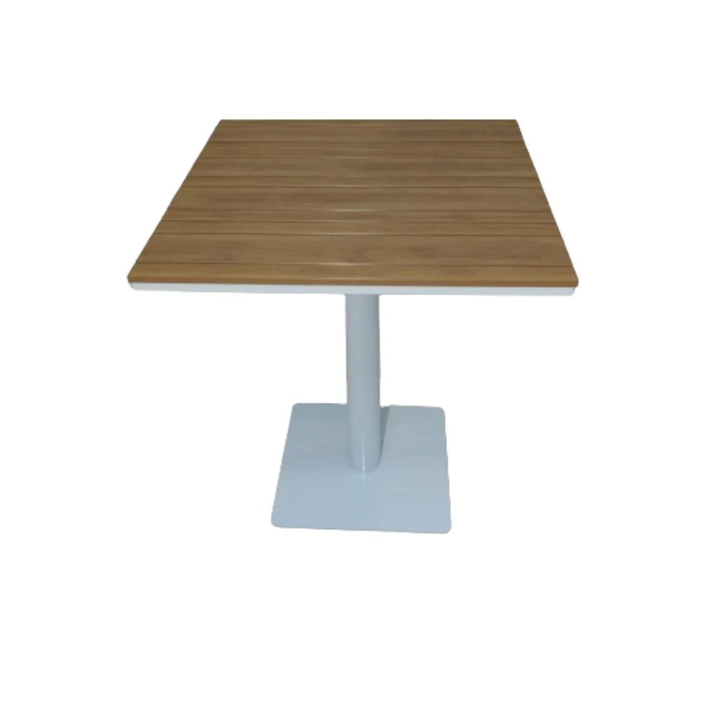 Aluminum Single Leg Table for Garden and Outdoor Patio Square Shape-GCC Home Center