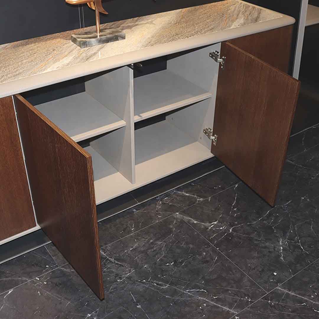 Office Cabinet With Multiple Shelves For Files, Books, Office Supplies - Brown-GCC Home Center