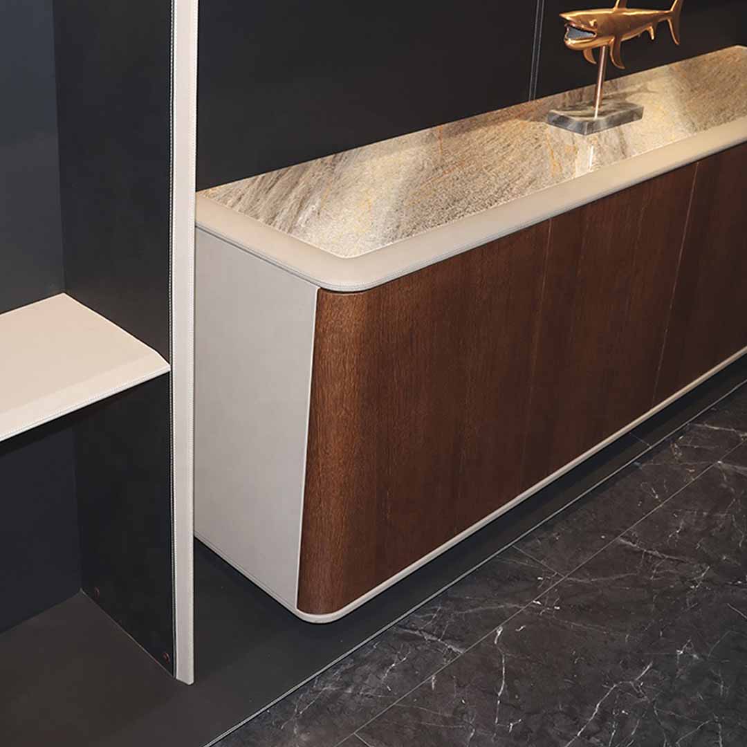 Office Cabinet With Multiple Shelves For Files, Books, Office Supplies - Brown-GCC Home Center