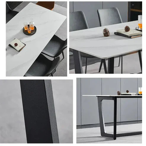 Dining Table With Black Cross Legs-GCC Home Center