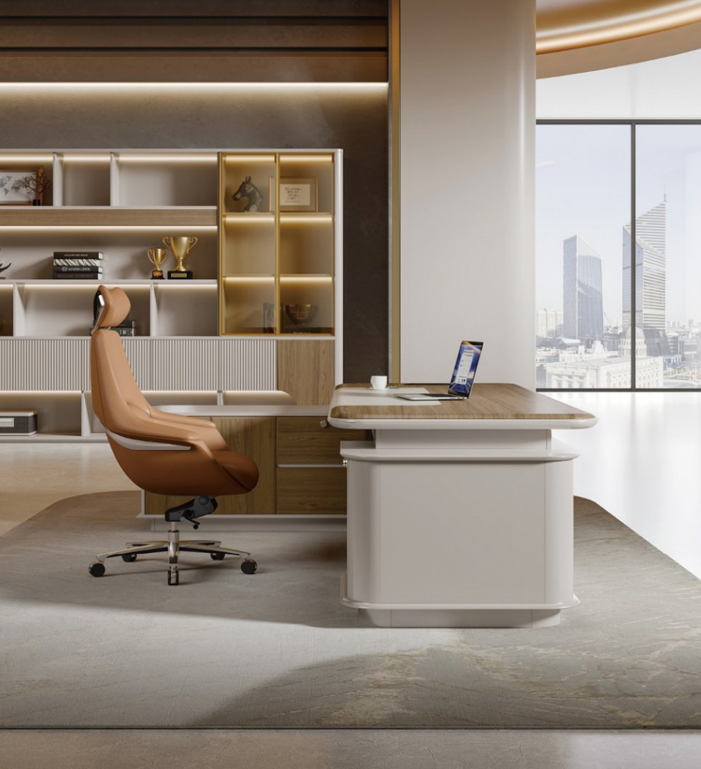 COOLBABY Luxury L Shaped Desk Office Furniture Minimalist Workbench Modern CEO Office Executive Desk 280*210 cm