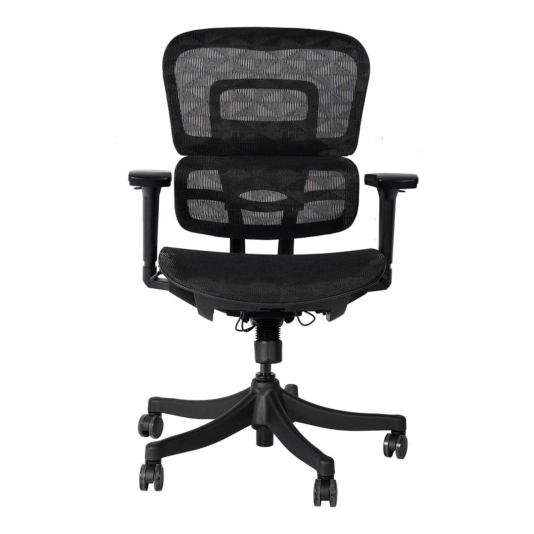 High Back Office Chair With Height Adjustable, Lumbar Support And 5 Swivel Wheels-GCC Home Center