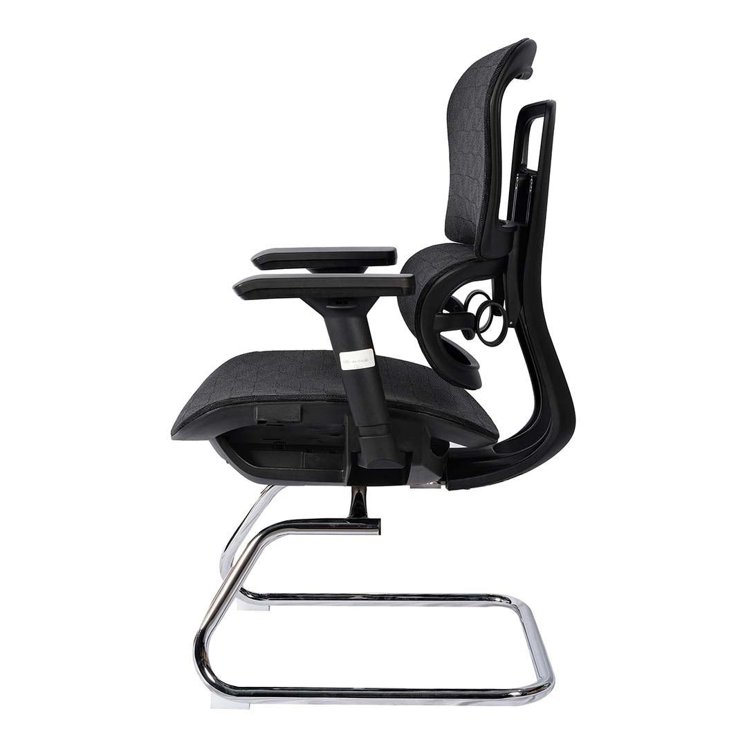 High Back Office Chair With Height Adjustable, Lumbar Support And 5 Swivel Wheels-GCC Home Center