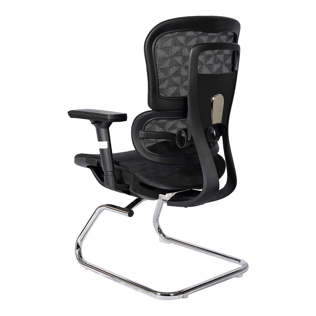 High Back Office Chair With Height Adjustable, Lumbar Support And 5 Swivel Wheels-GCC Home Center